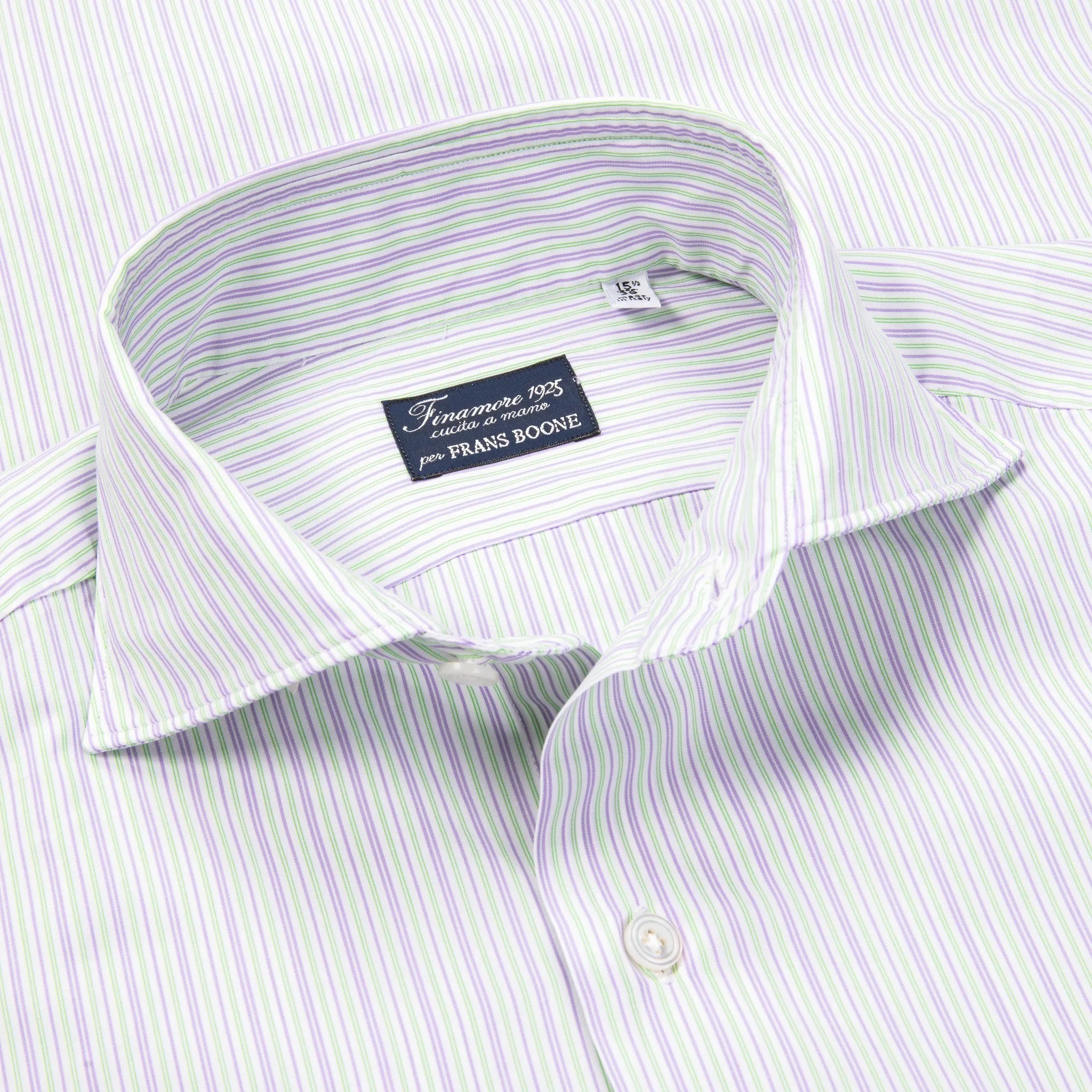 Finamore Milano Collo Eduardo Double Stripe Green Violet sold by Frans Boone product image thumbnail 3