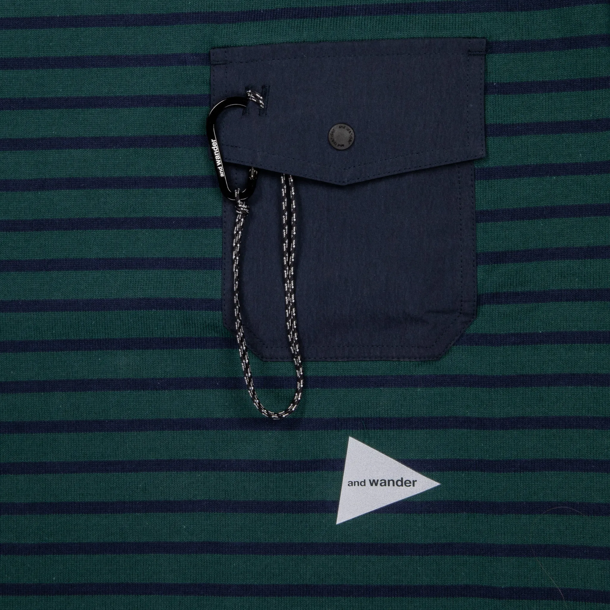 And Wander Stripe Pocket LS Tee Green sold by Frans Boone product image thumbnail 5