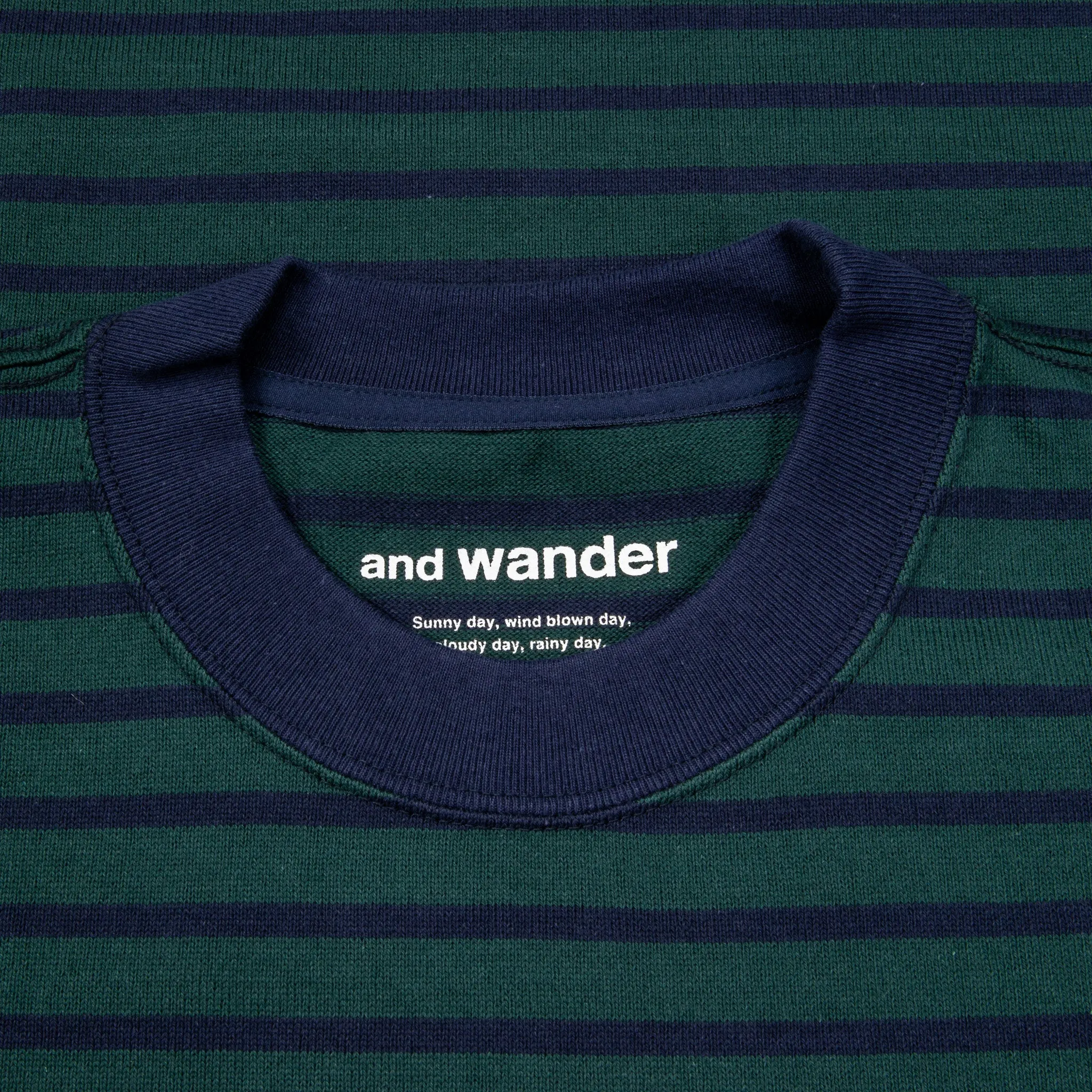 And Wander Stripe Pocket LS Tee Green sold by Frans Boone product image thumbnail 3