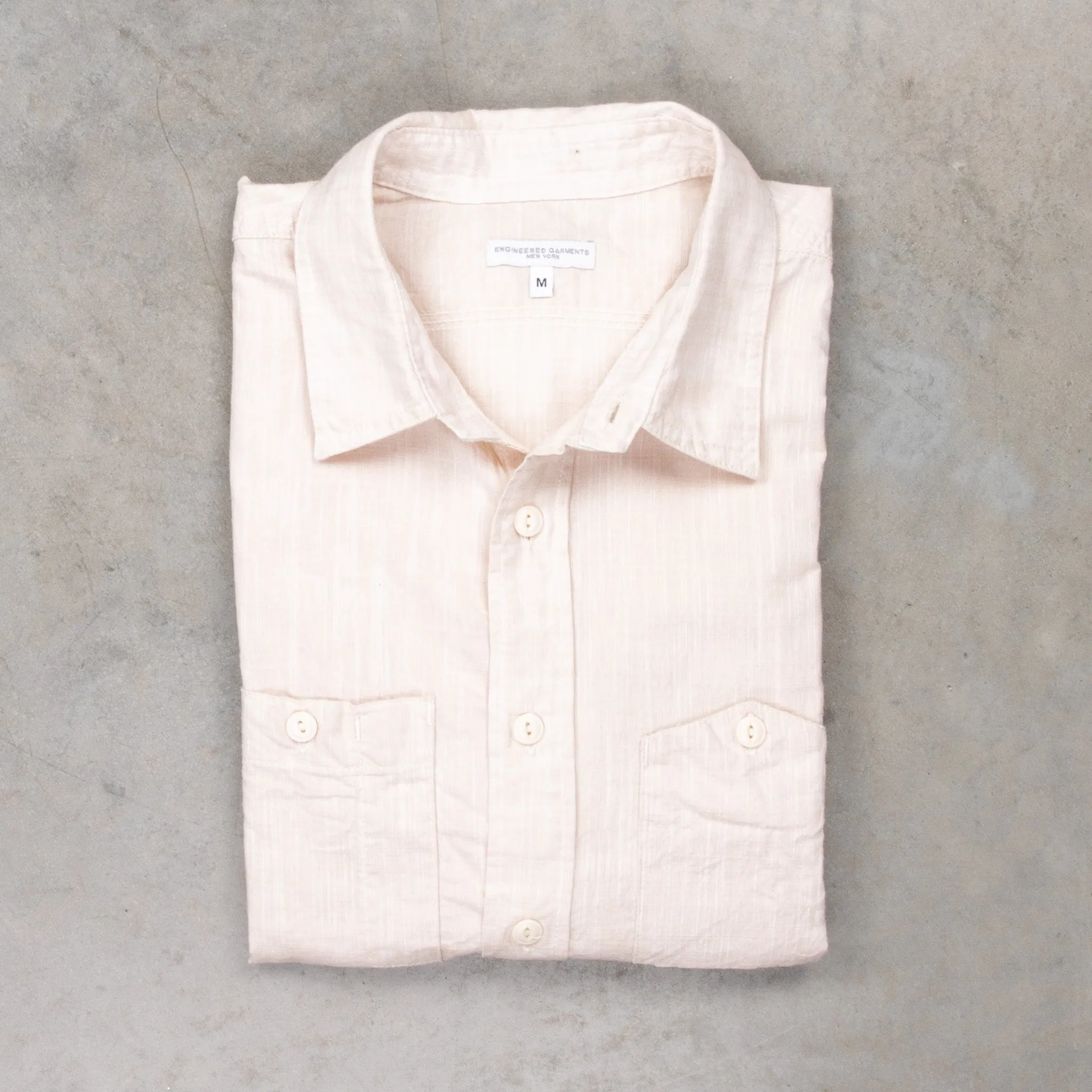 Engineered Garments Work Shirt Cotton Slab Beige sold by Frans Boone