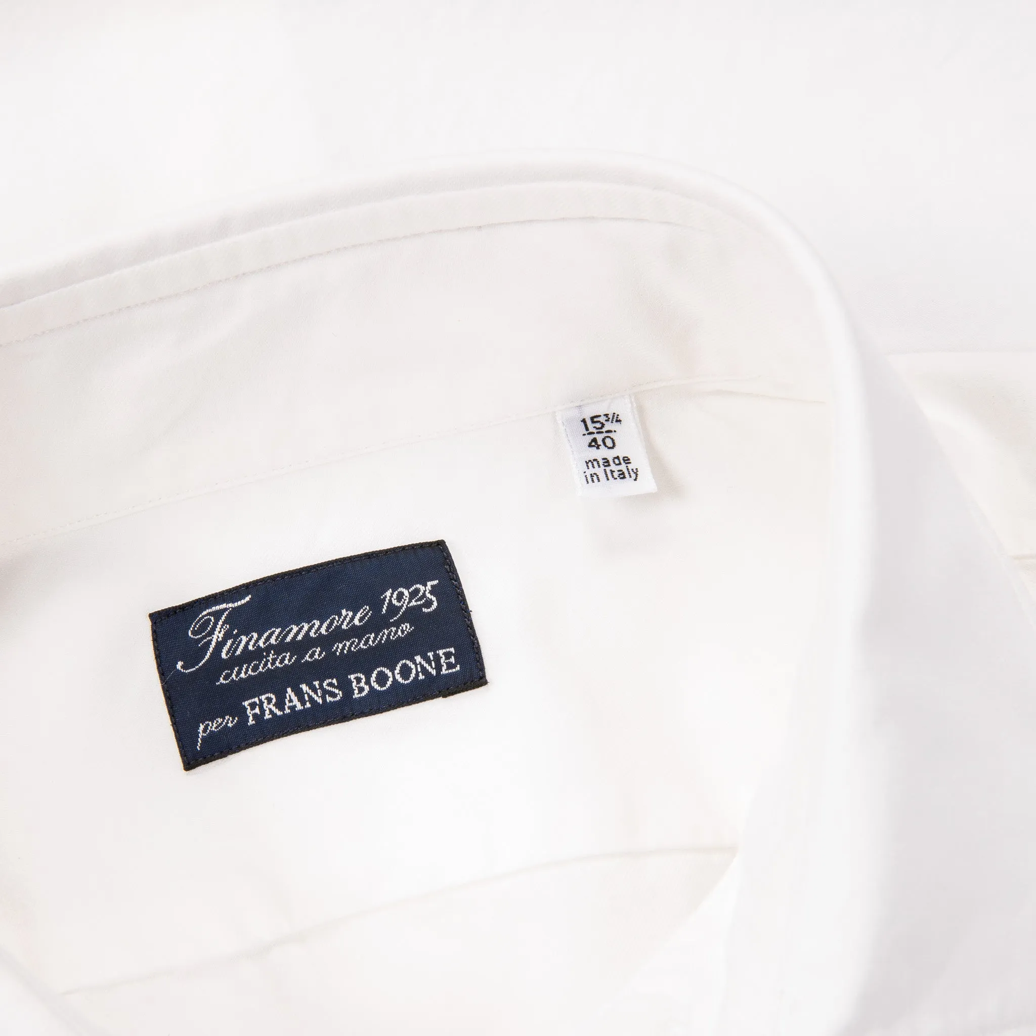 Finamore Gaeta Fit Collo Luigi Double Twist Gabardine Ivory sold by Frans Boone product image thumbnail 4