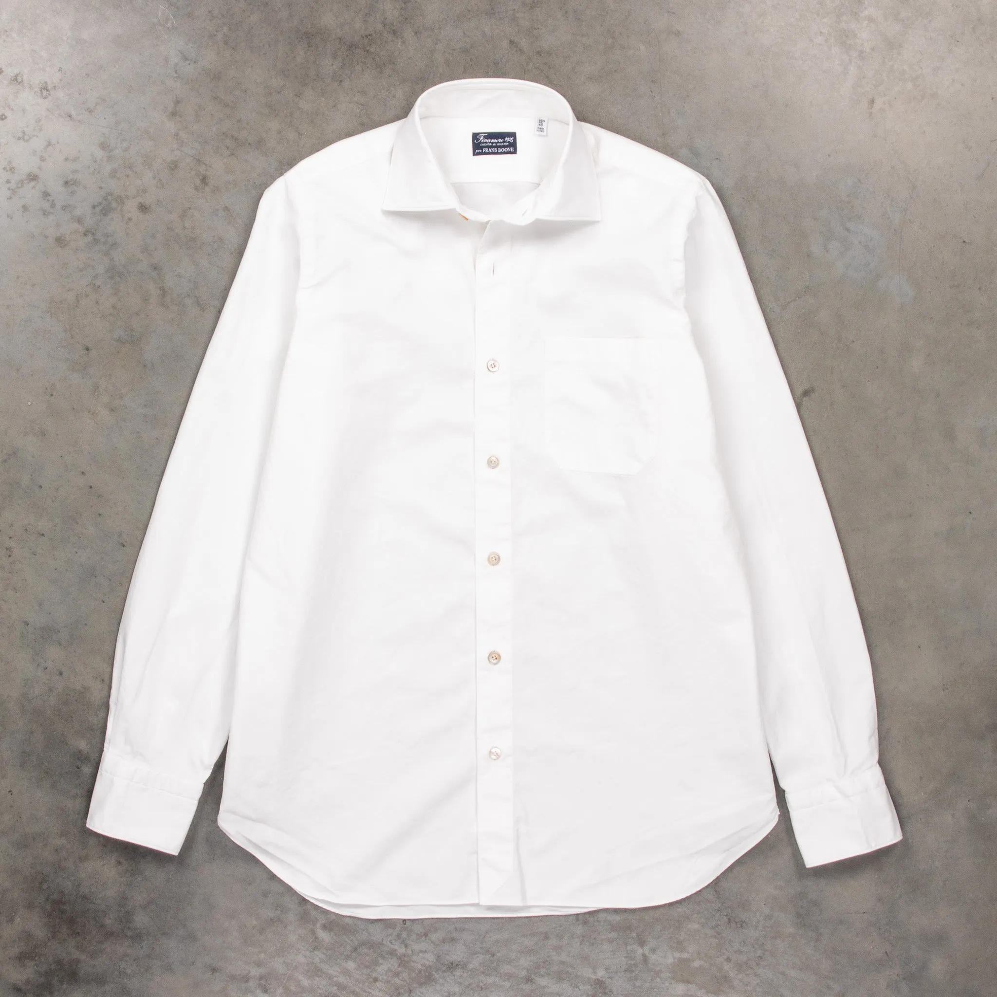 Finamore Gaeta Fit Collo Luigi Double Twist Gabardine Ivory sold by Frans Boone product image thumbnail 2