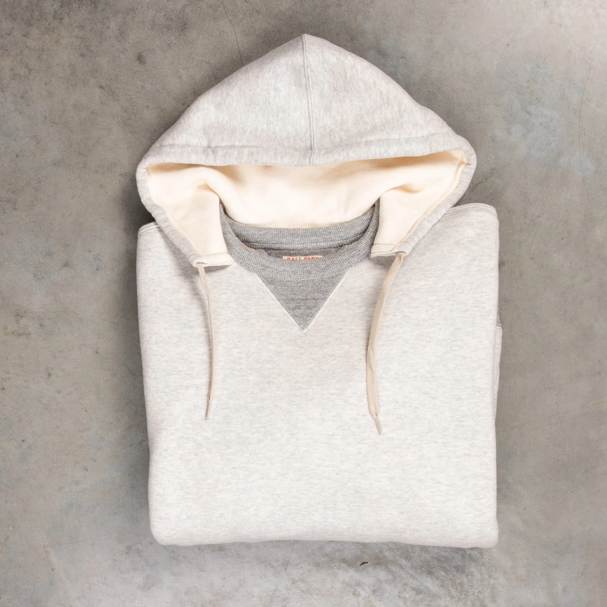 The Real McCoy's Double-Face Hooded Sweatshirt Gray sold by Frans Boone