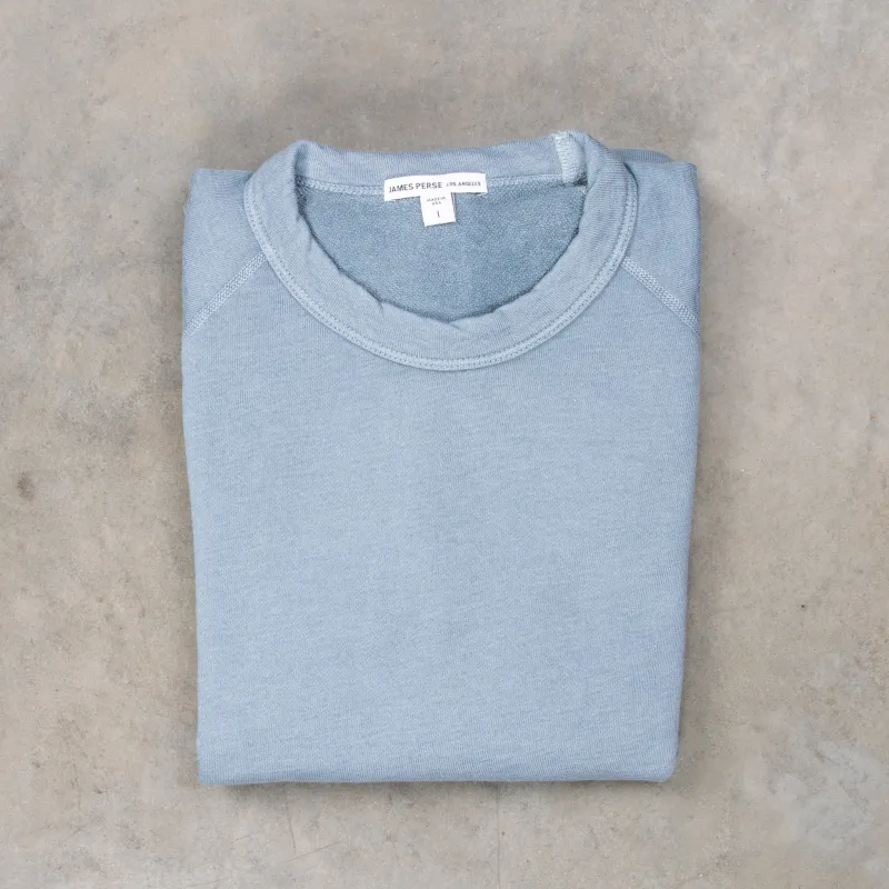James Perse Vintage Fleece Raglan Sweat Bluestone made by James Perse