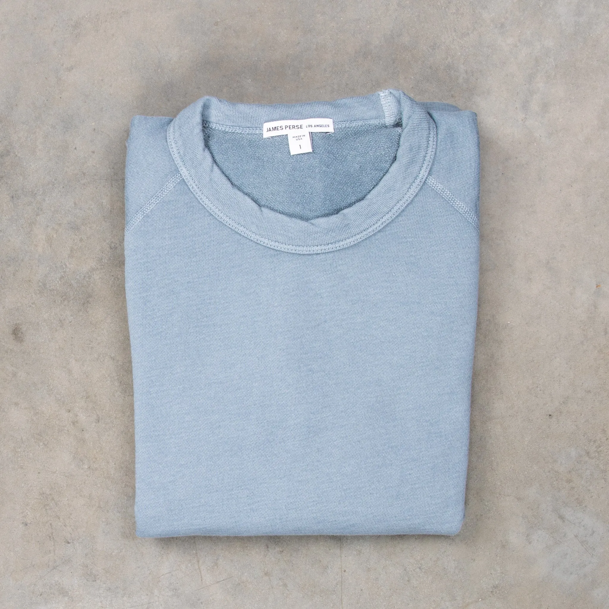 James Perse Vintage Fleece Raglan Sweat Bluestone sold by Frans Boone