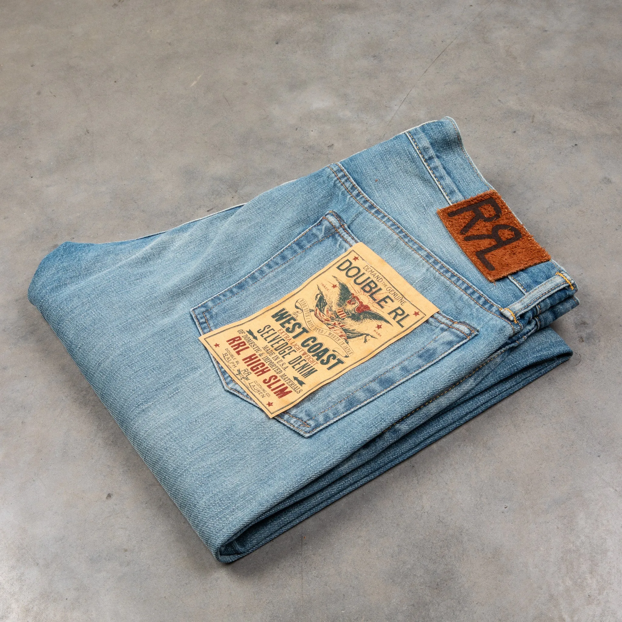 RRL High Slim Jeans Lawton Wash sold by Frans Boone