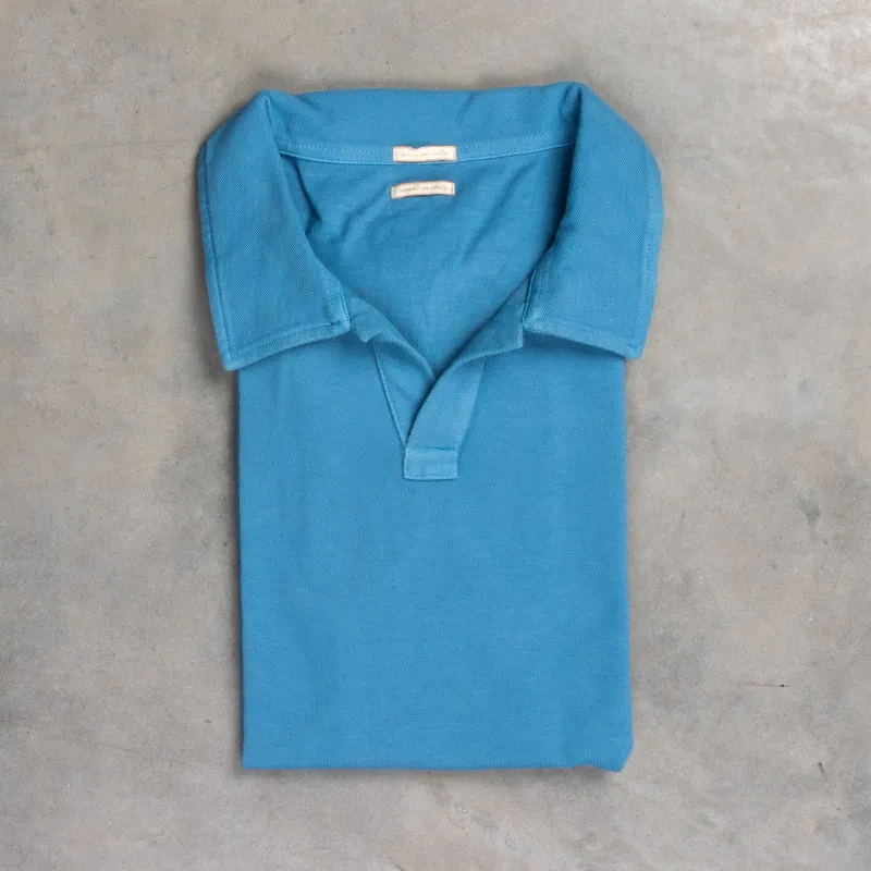 Massimo Alba Aruba Polo Cerulean made by Massimo Alba