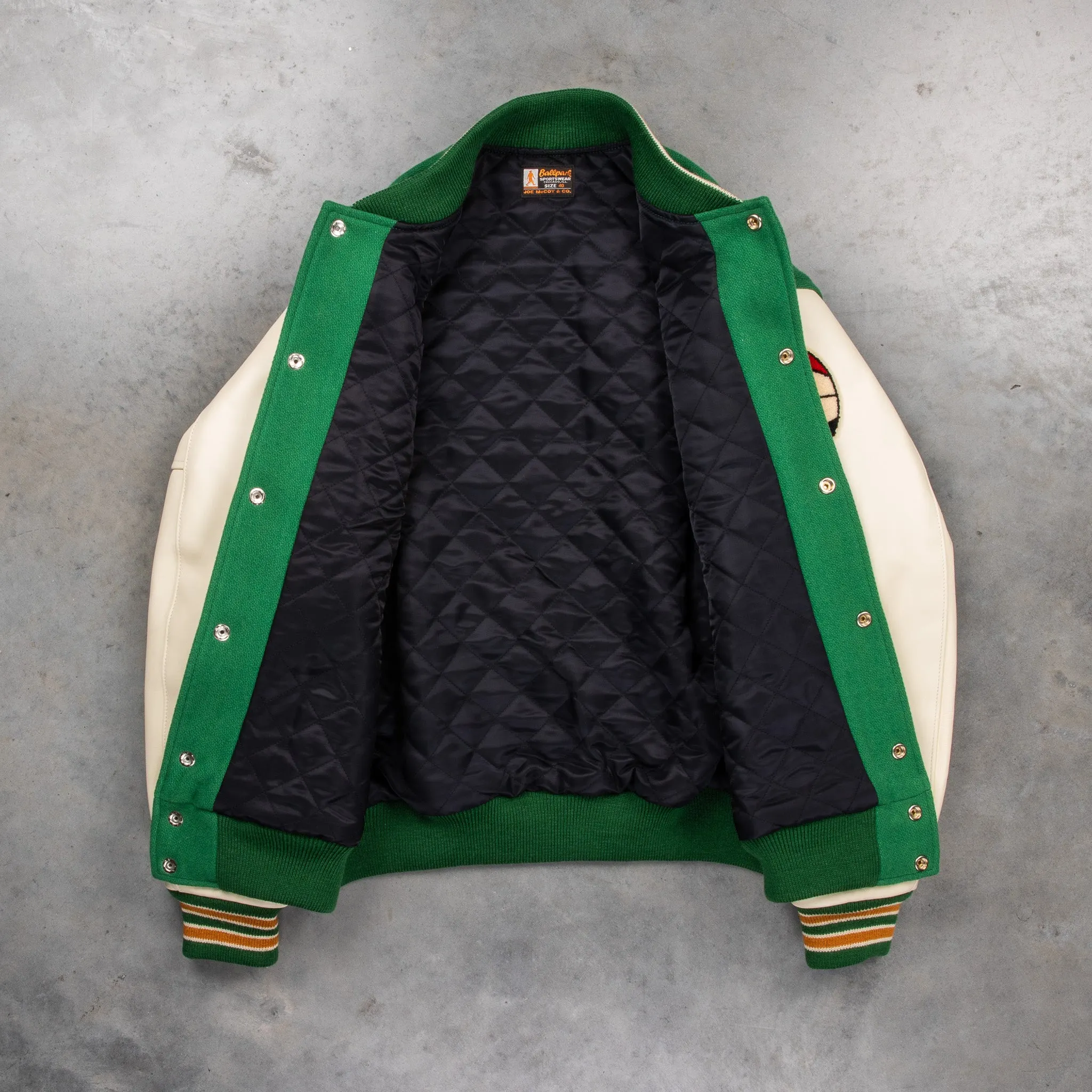 The Real McCoy's Wool Varsity Jacket Shamrocks sold by Frans Boone product image thumbnail 3