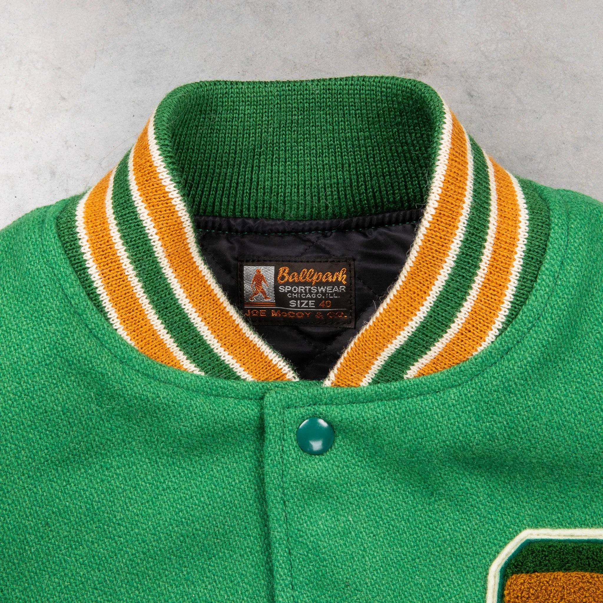The Real McCoy's Wool Varsity Jacket Shamrocks sold by Frans Boone product image thumbnail 4