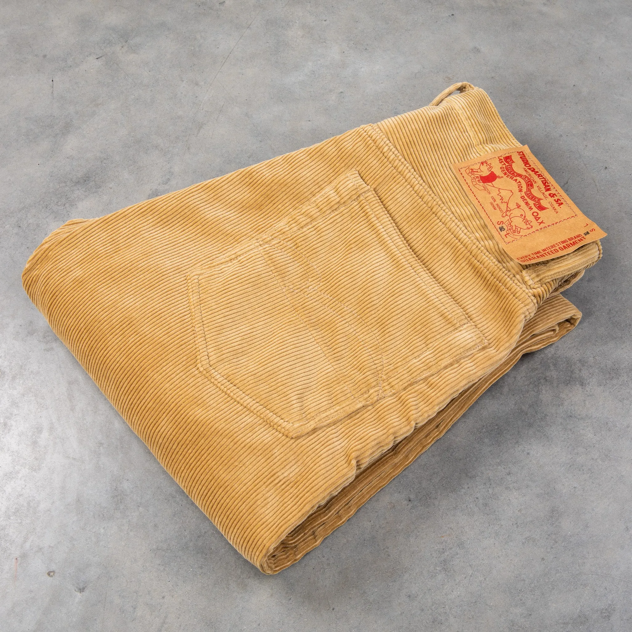 Studio D'Artisan FB-909 High Rise Tapered 9-Wale Corduroy Beige sold by Frans Boone