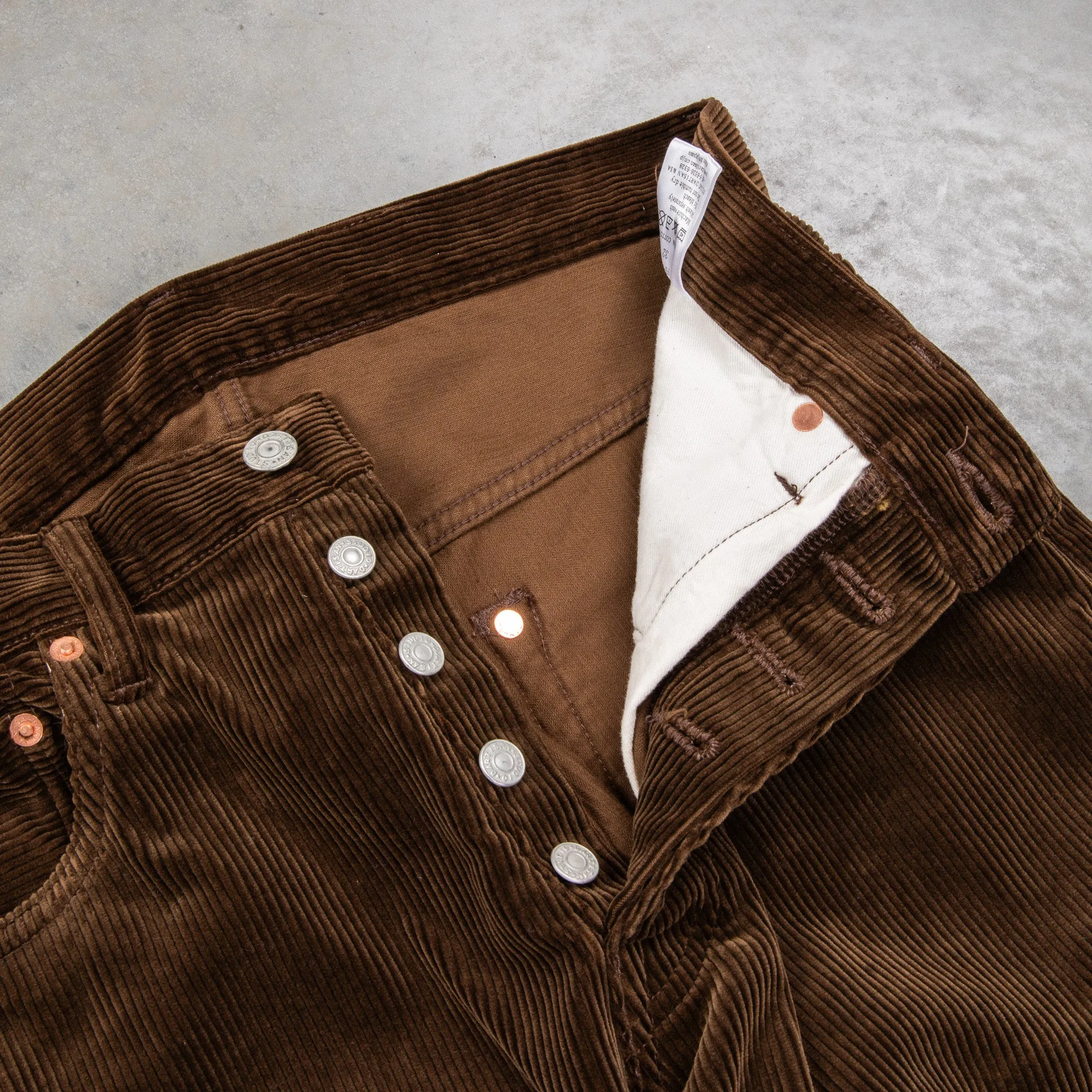 Studio D'Artisan FB-909 High Rise Tapered 9-Wale Corduroy Brown sold by Frans Boone product image thumbnail 3