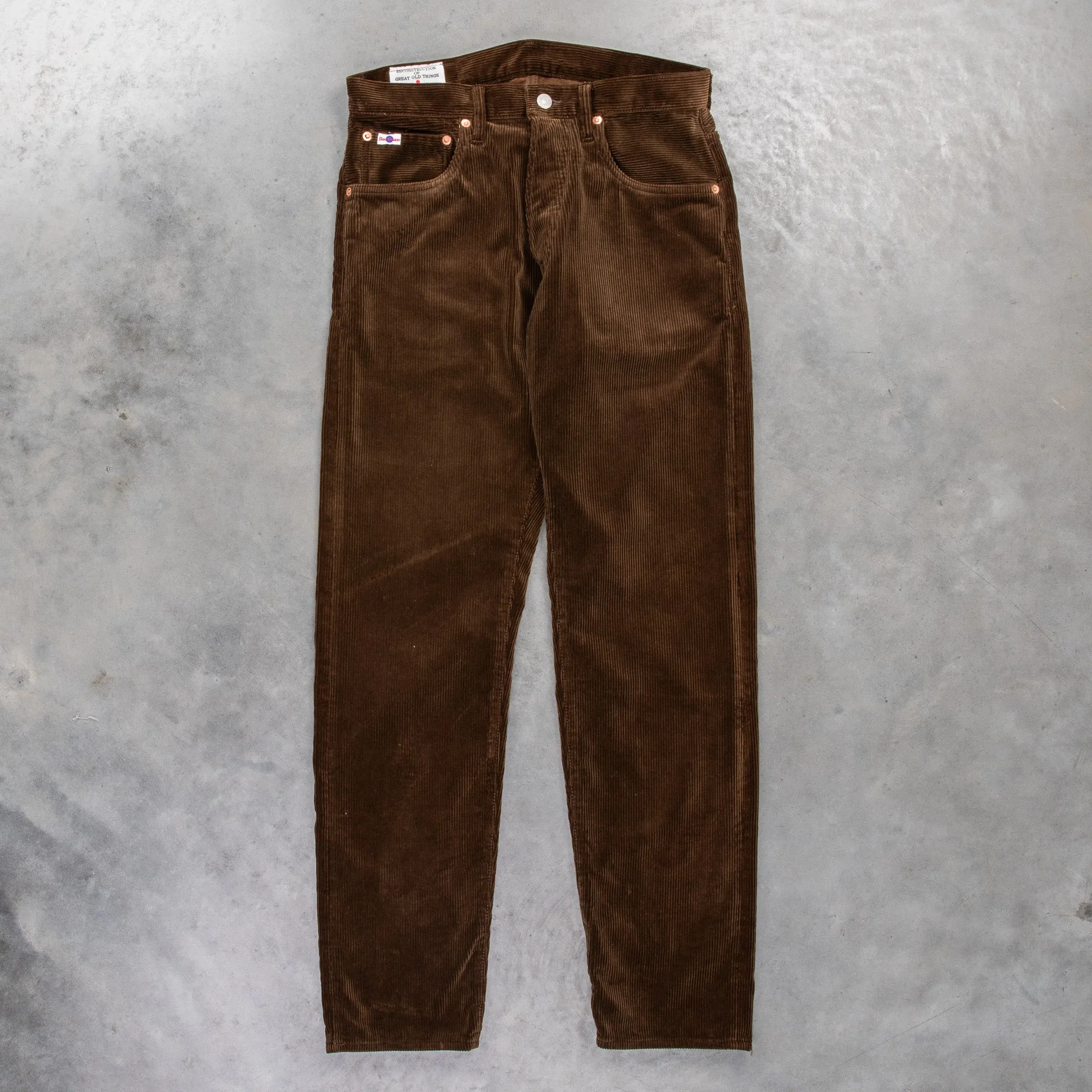 Studio D'Artisan FB-909 High Rise Tapered 9-Wale Corduroy Brown sold by Frans Boone product image thumbnail 2