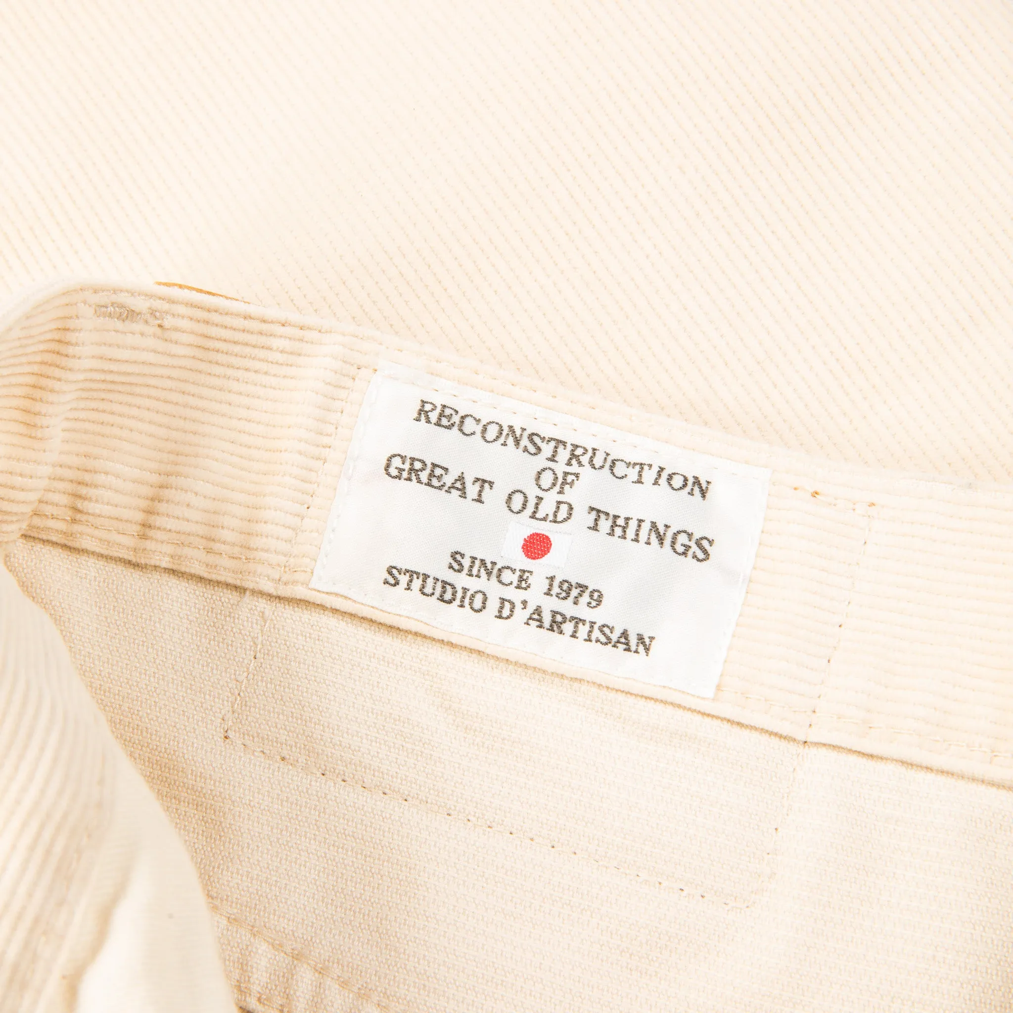 Studio D'Artisan FB-909 High Rise Tapered 13-Wale Corduroy Ivory sold by Frans Boone product image thumbnail 5