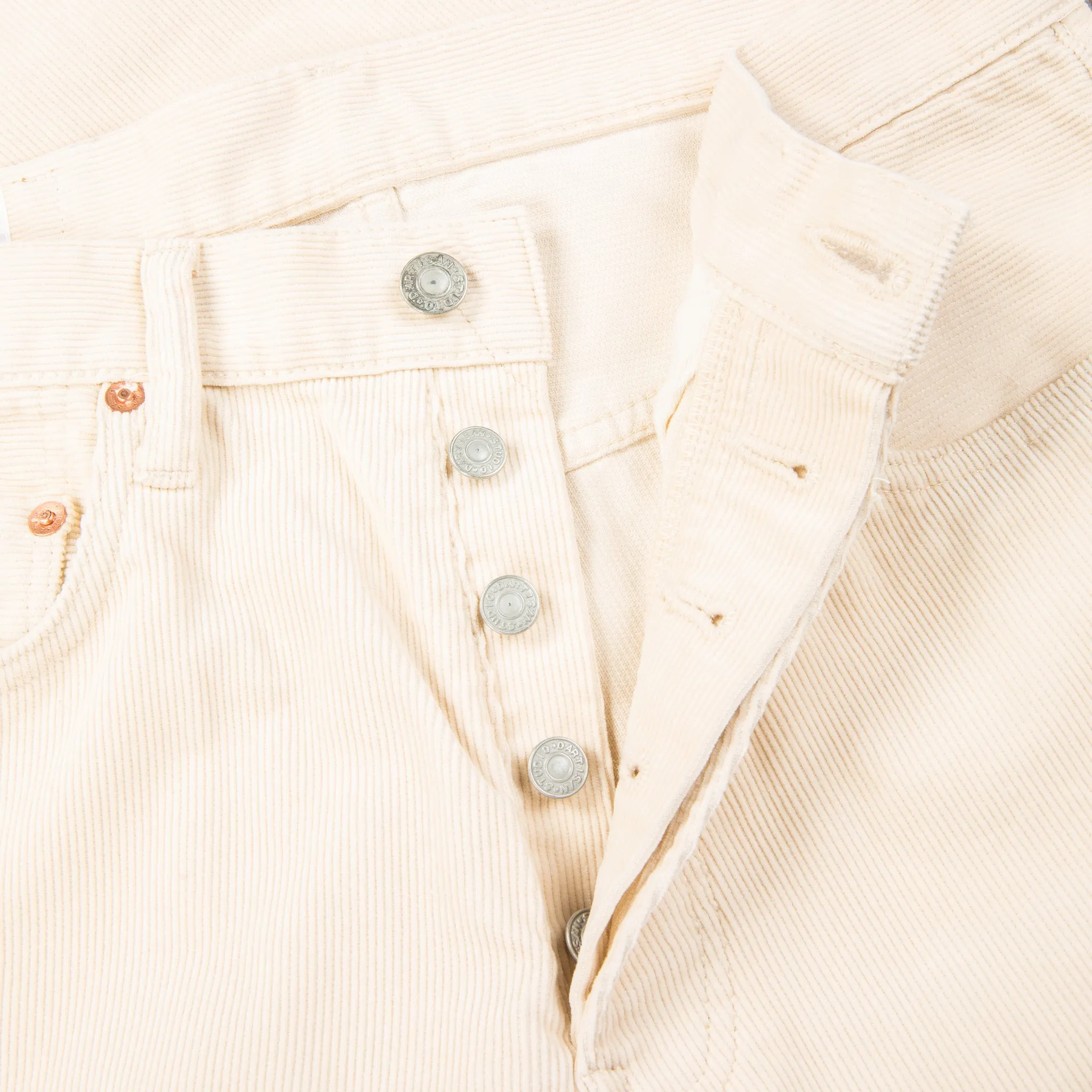 Studio D'Artisan FB-909 High Rise Tapered 13-Wale Corduroy Ivory sold by Frans Boone product image thumbnail 4