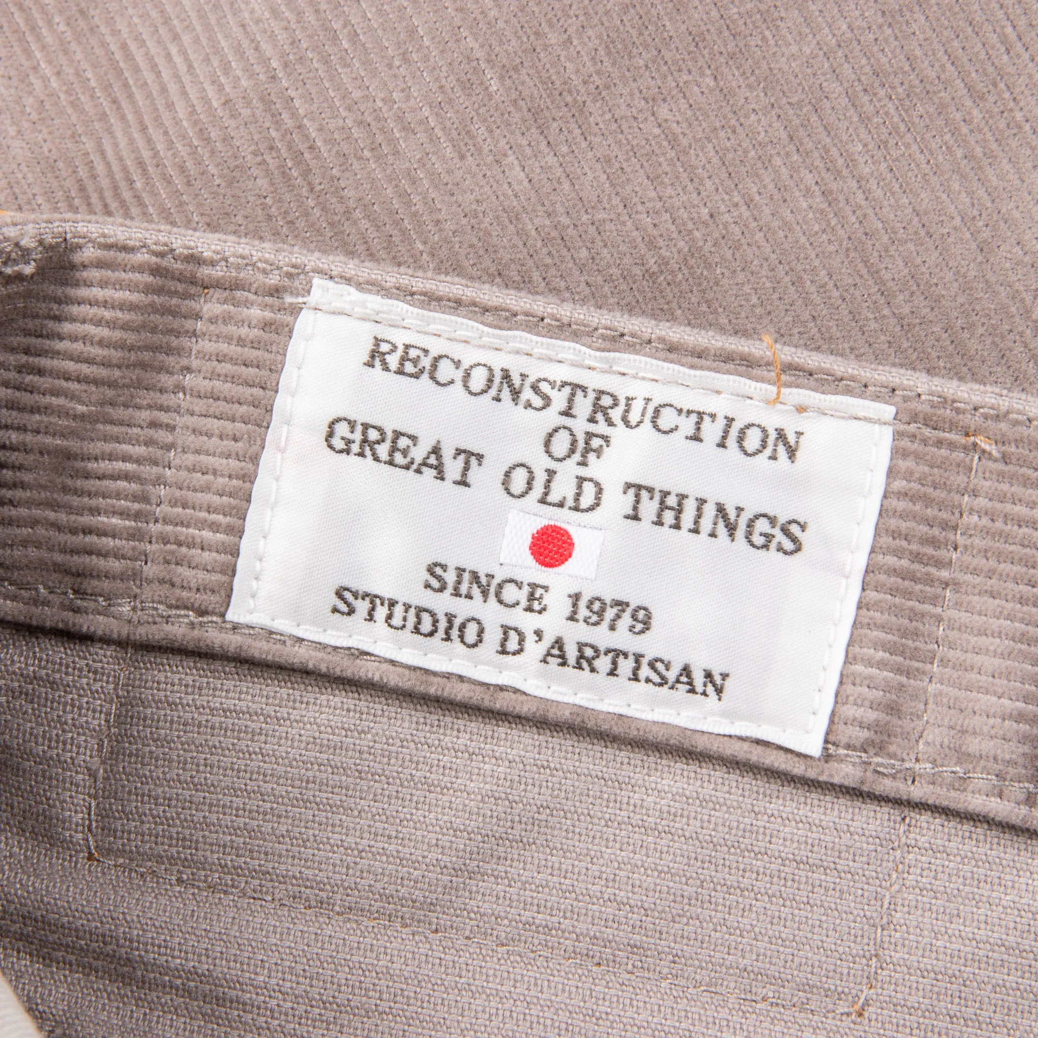 Studio D'Artisan FB-909 High Rise Tapered 13-Wale Corduroy Grey sold by Frans Boone product image thumbnail 5