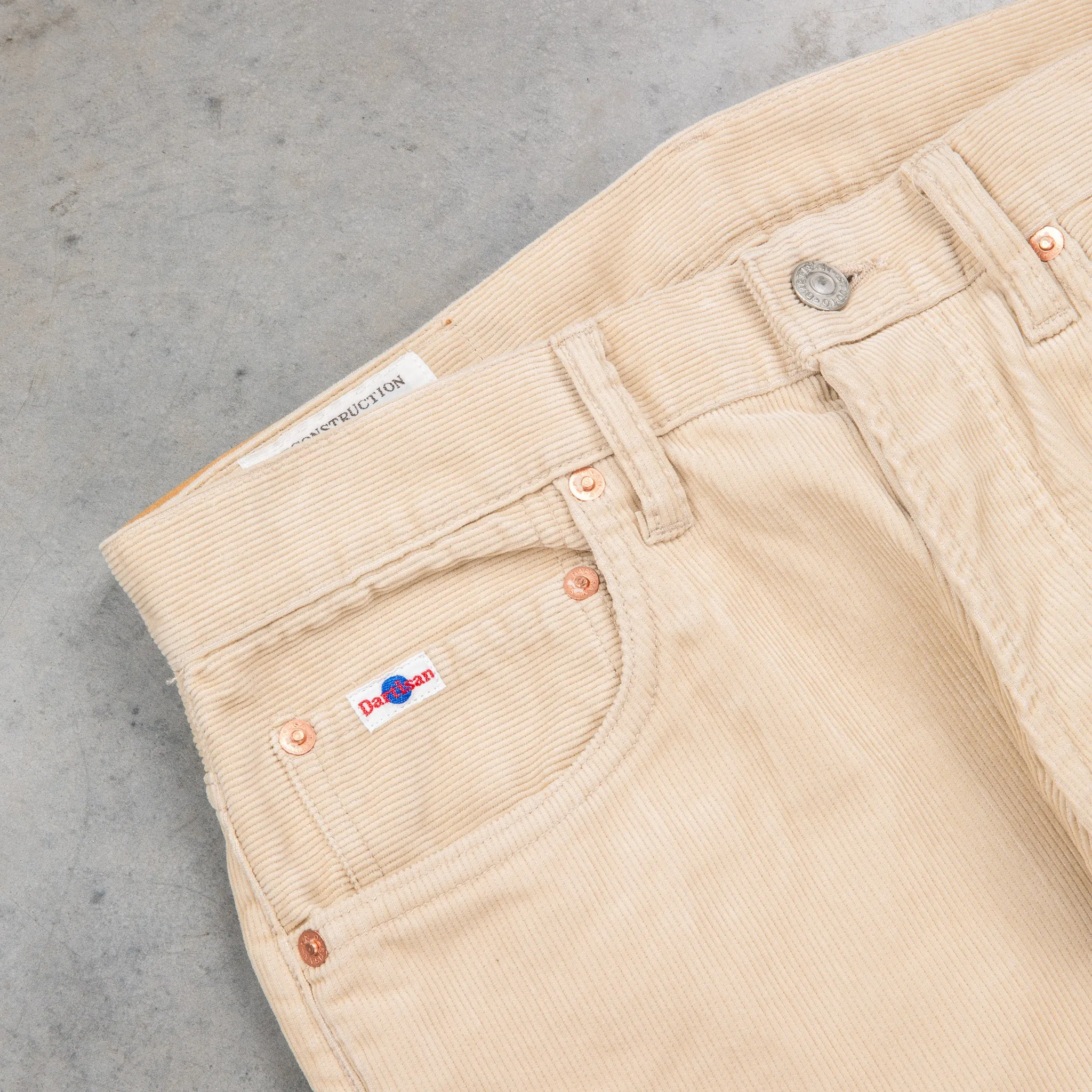 Studio D'Artisan FB-909 High Rise Tapered 13-Wale Corduroy L.Beige sold by Frans Boone product image thumbnail 3