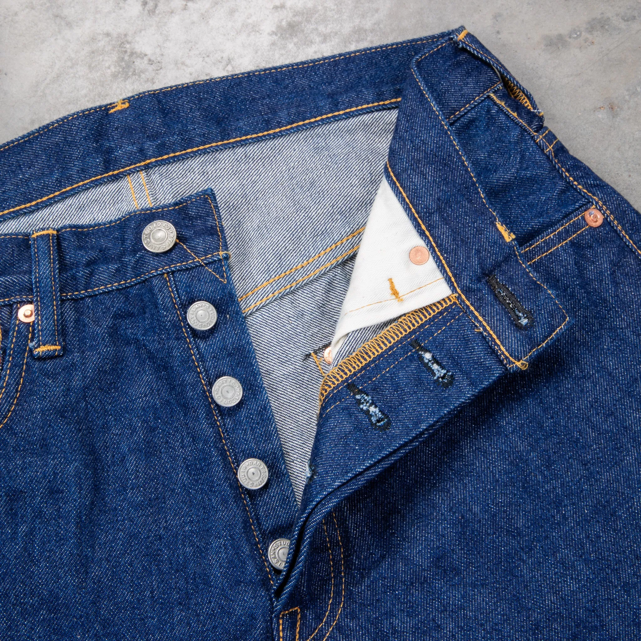 Studio D'Artisan FB-909 High Rise Tapered 14 Oz Denim One Wash sold by Frans Boone product image thumbnail 4