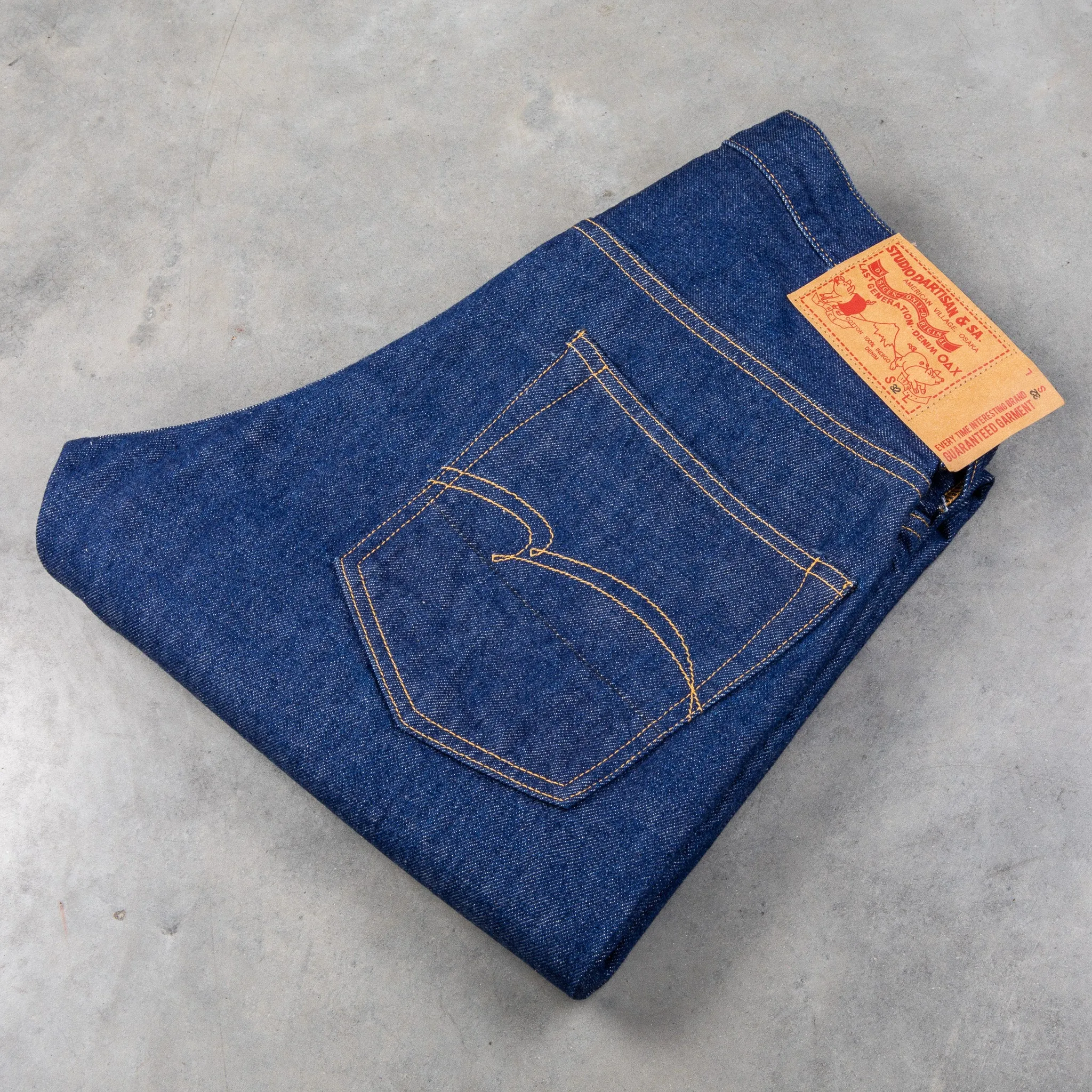 Studio D'Artisan FB-909 High Rise Tapered 14 Oz Denim One Wash sold by Frans Boone