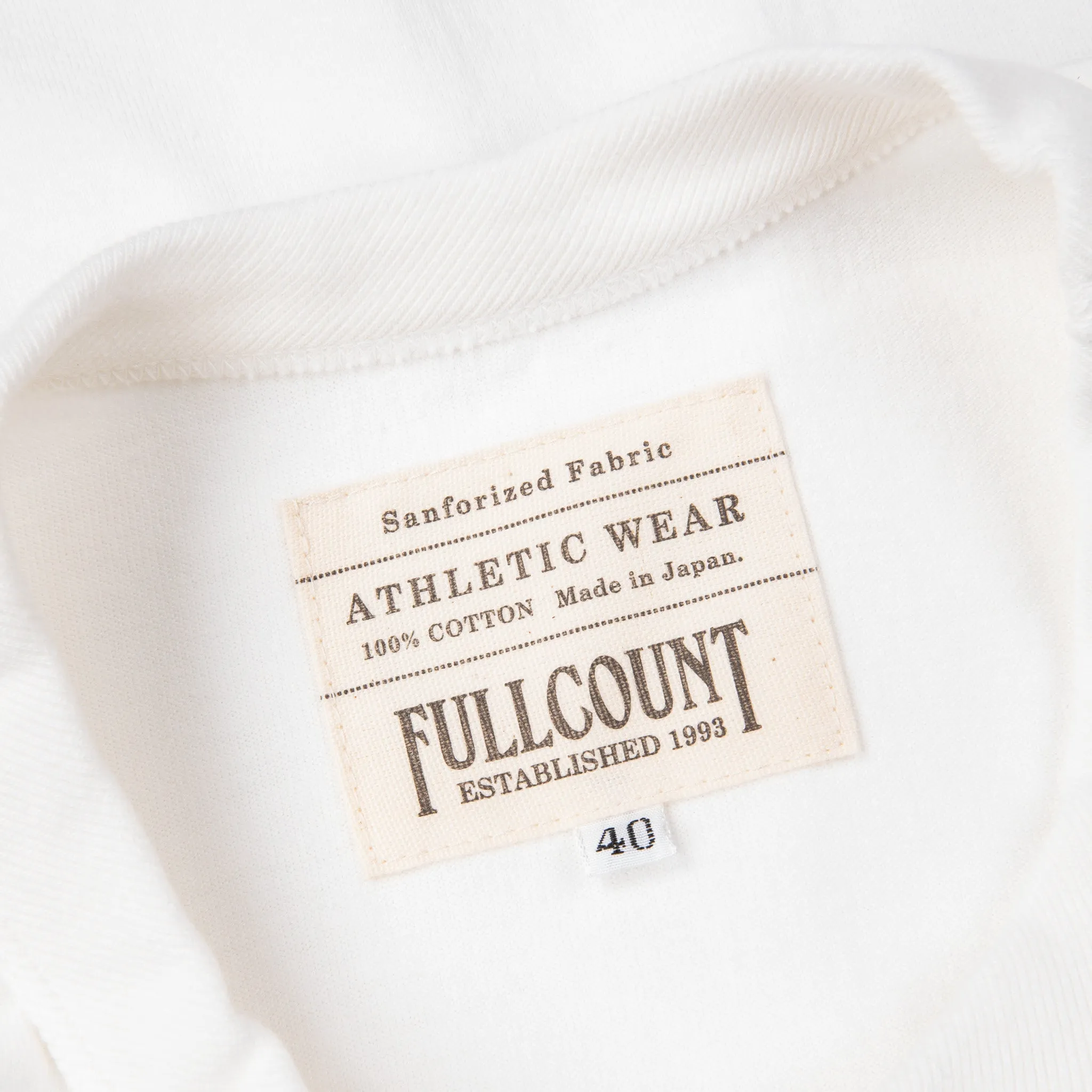 Fullcount Flat Seam Heavyweight Longsleeve T-Shirt White sold by Frans Boone product image thumbnail 4