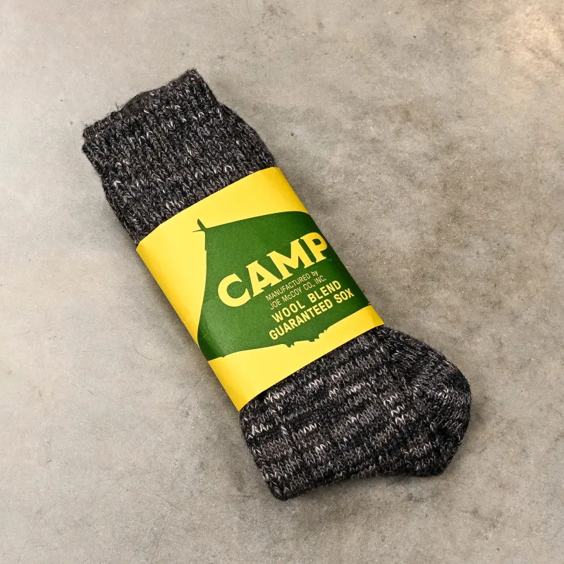 The Real McCoy's Outdoor 'Camp' Socks Wool Charcoal made by The Real McCoy's