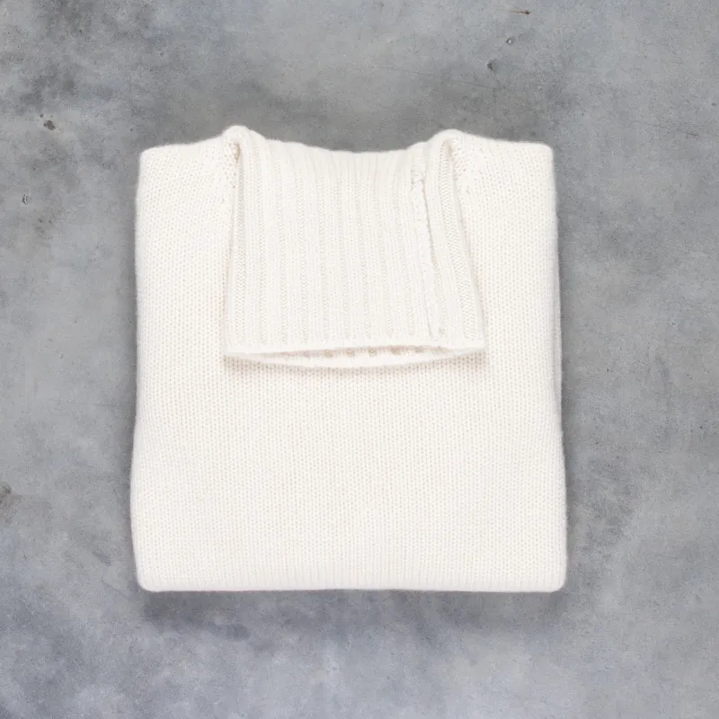Drumohr Cashmere Tre Fili Dolcevita Bianco Sporco made by Drumohr