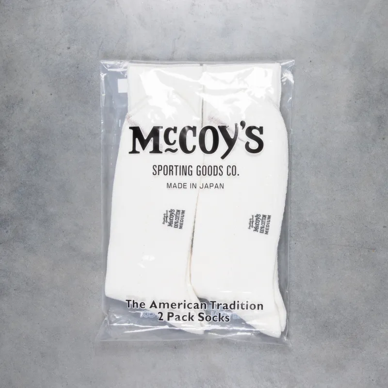 The Real McCoy's 2-Pack Socks White made by The Real McCoy's