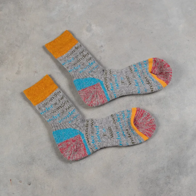And Wander Wool Socks L.Gray made by and WANDER