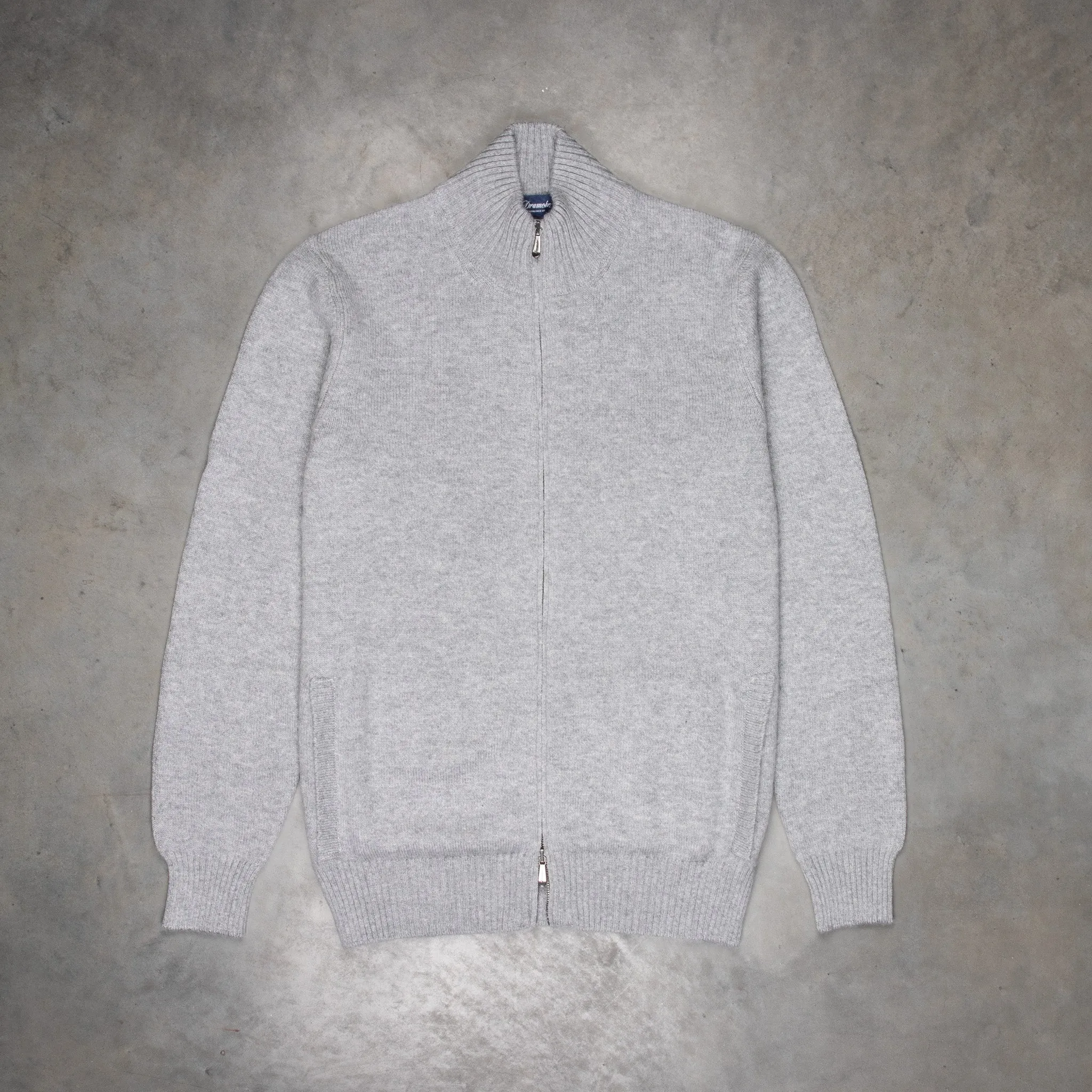 Drumohr Cashmere Lupo Full Zip Grigio Medio sold by Frans Boone product image thumbnail 2
