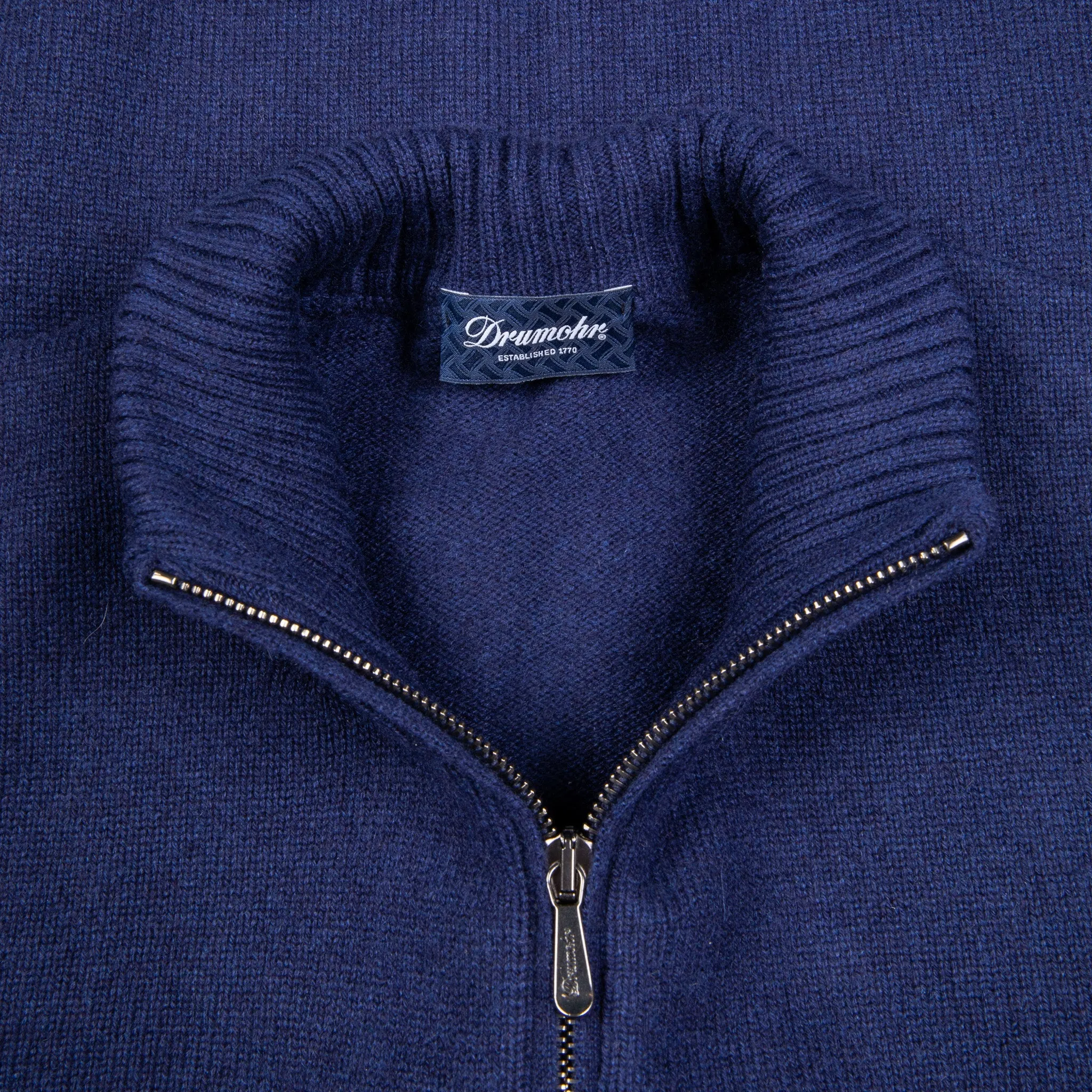 Drumohr Cashmere Lupo Full Zip Navy Americana sold by Frans Boone product image thumbnail 4