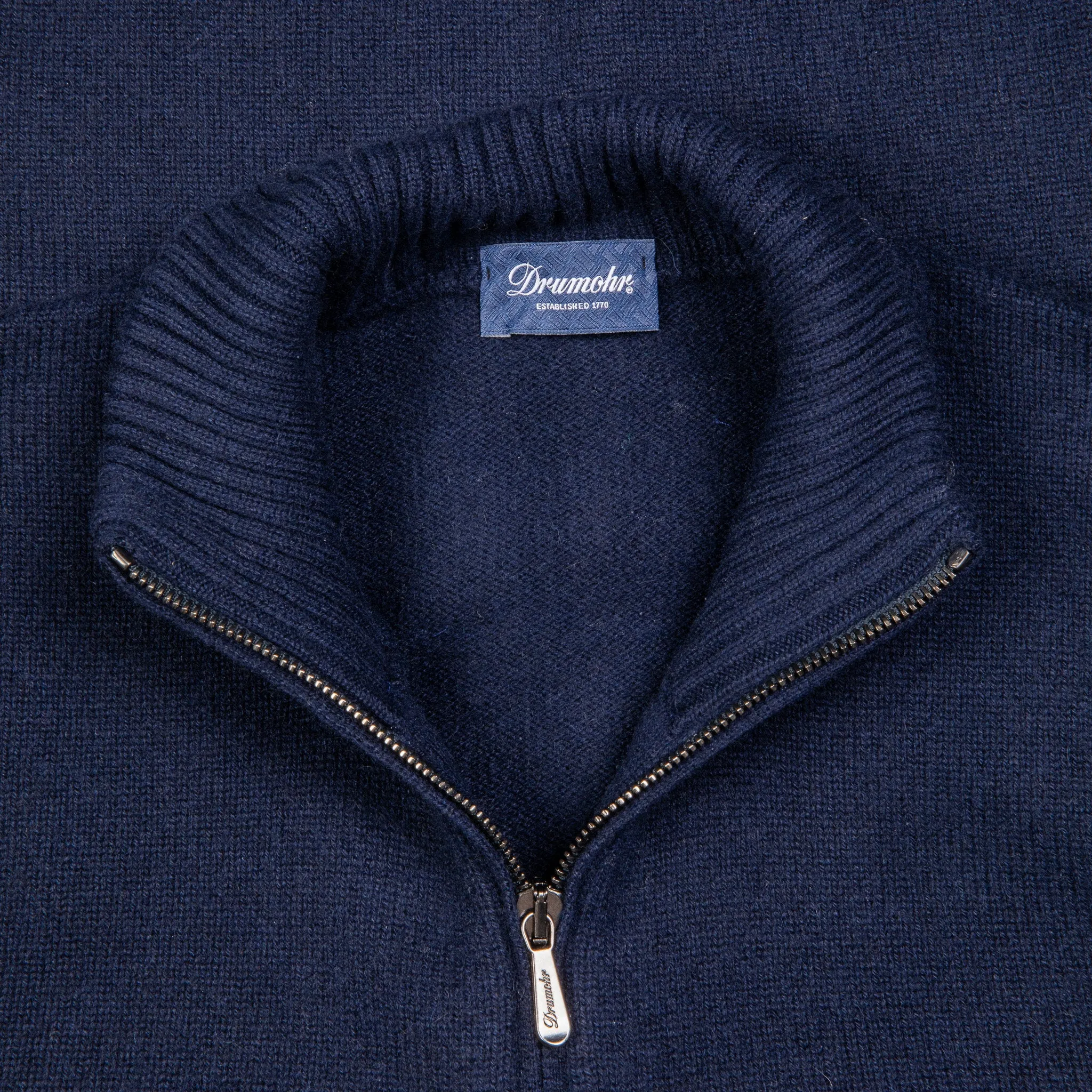 Drumohr Cashmere Lupo Full Zip Blu Notte sold by Frans Boone product image thumbnail 5