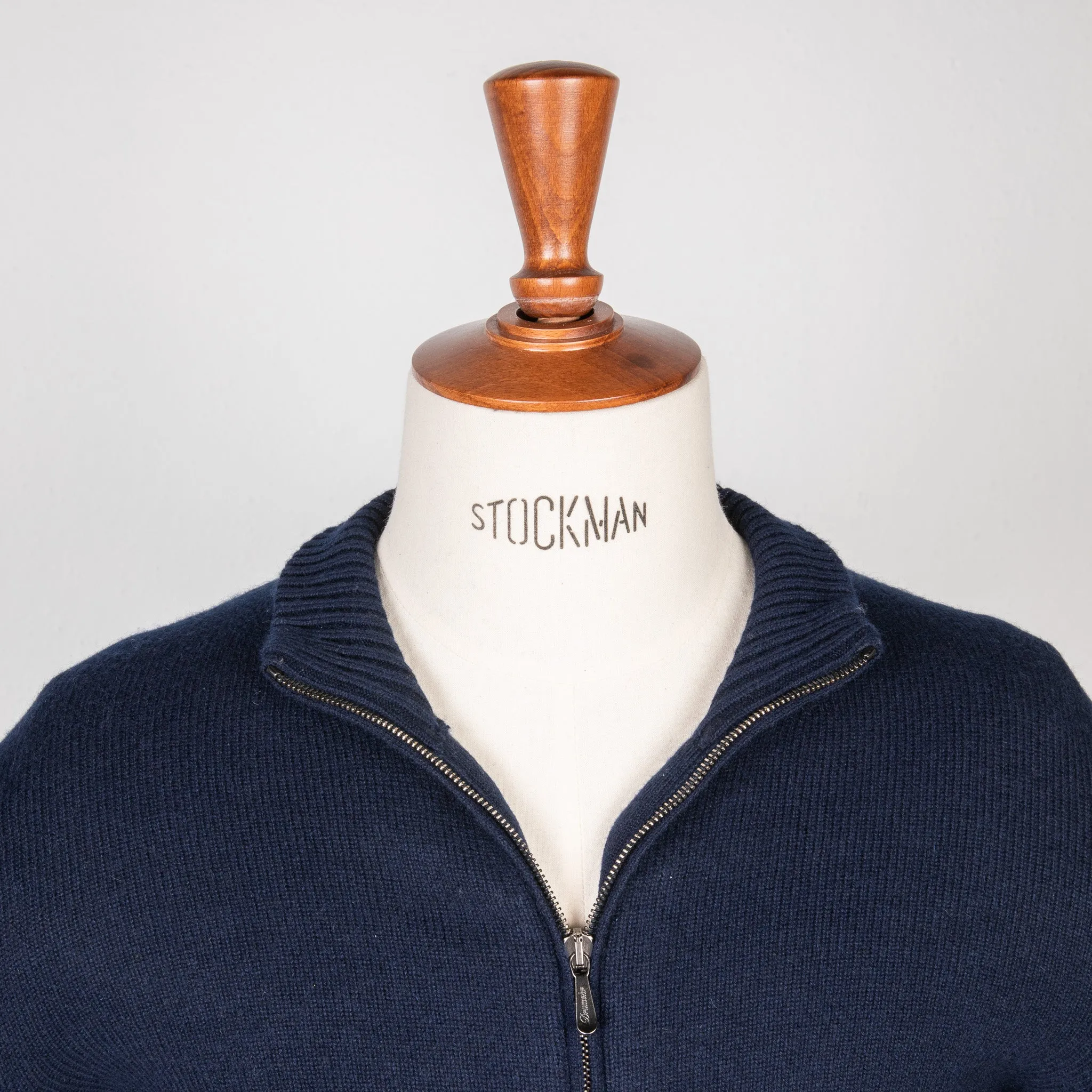 Drumohr Cashmere Lupo Full Zip Blu Notte sold by Frans Boone product image thumbnail 4
