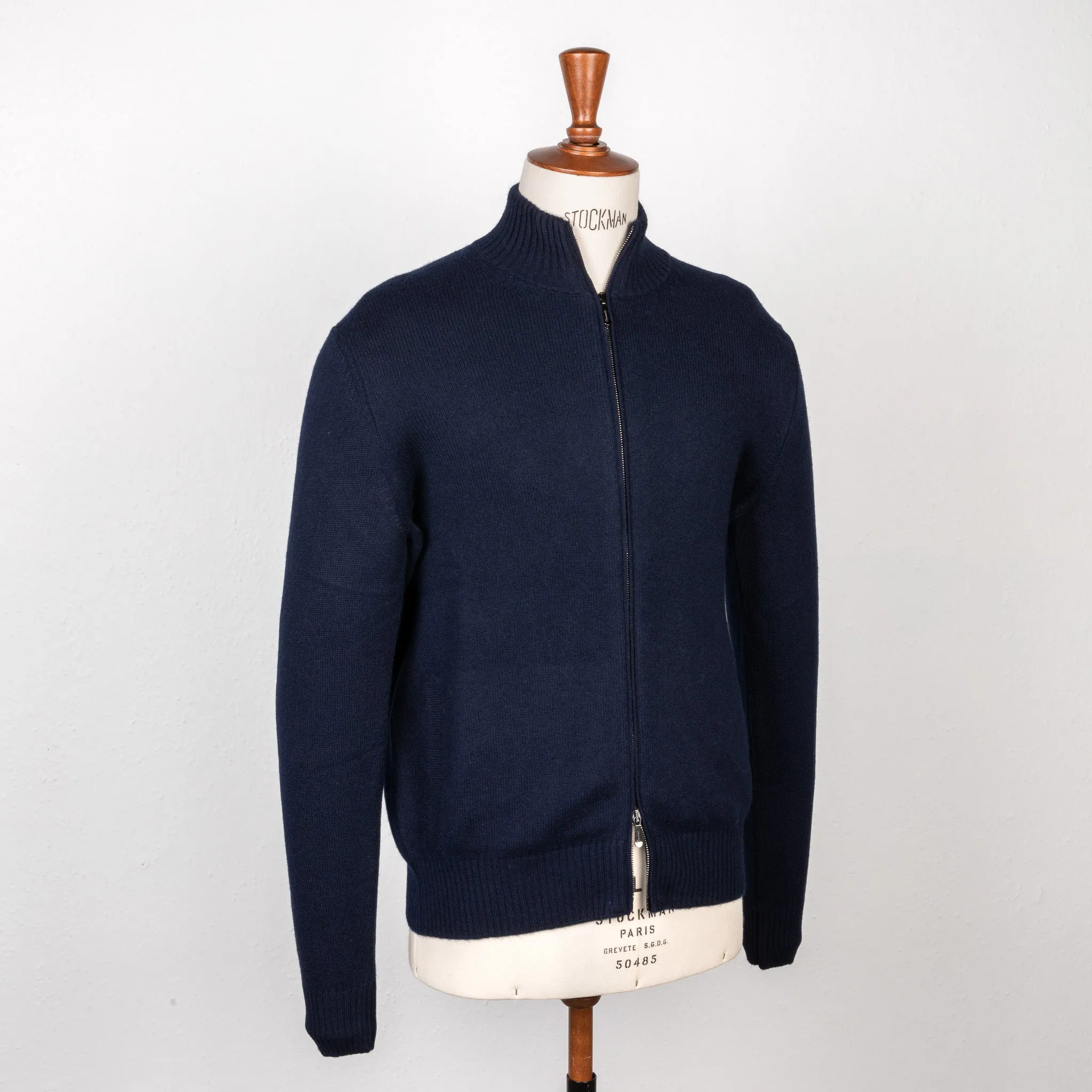 Drumohr Cashmere Lupo Full Zip Blu Notte sold by Frans Boone product image thumbnail 3
