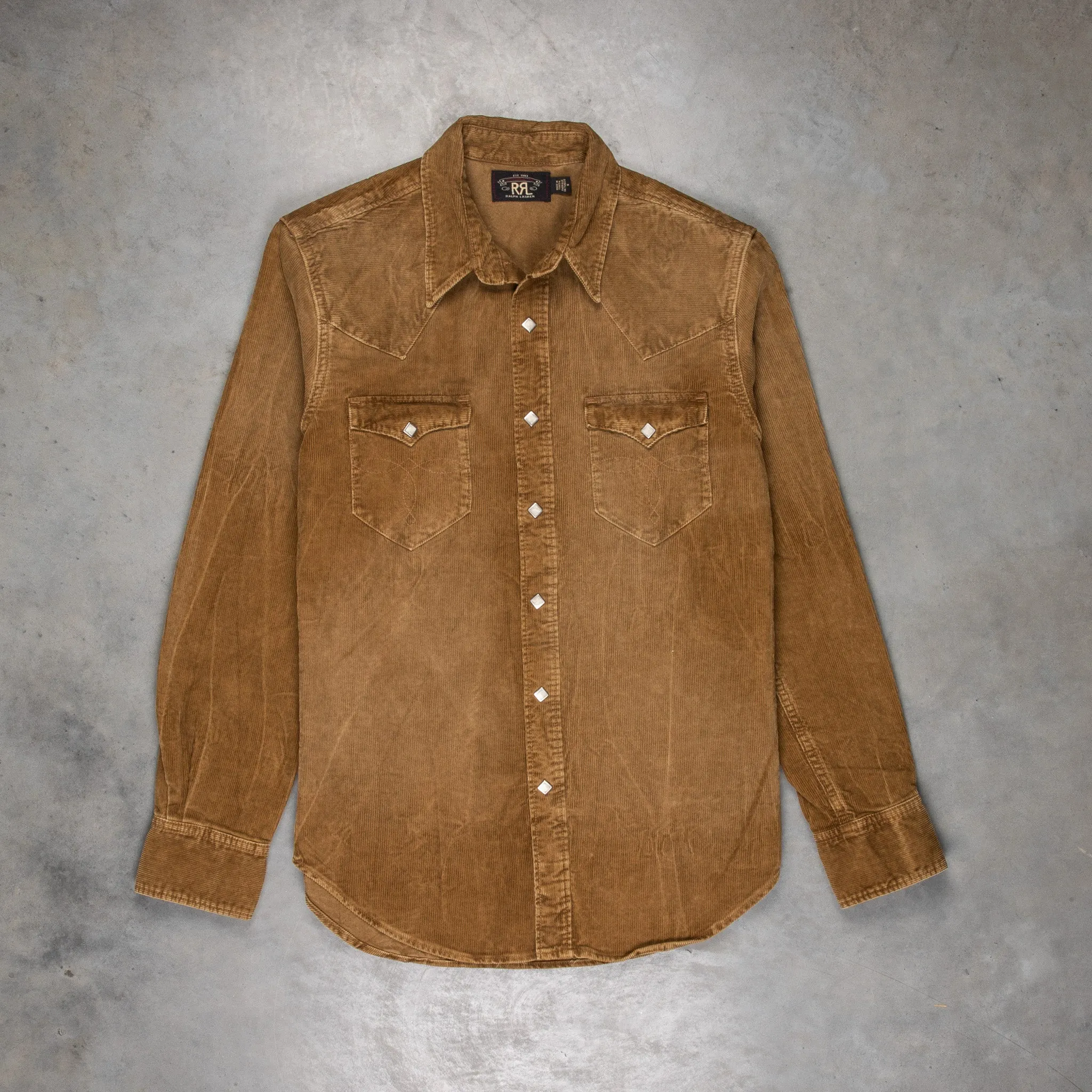 RRL Buffalo Western Corduroy Shirt Faded Tan sold by Frans Boone product image thumbnail 2