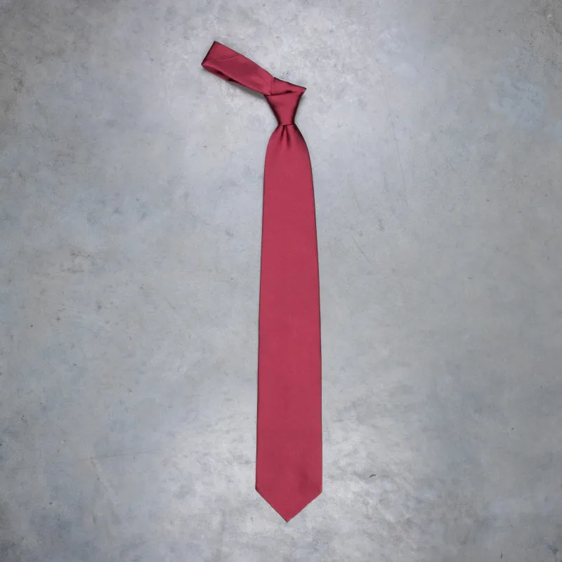Finamore Anversa tie untipped plain tie Barolo made by Finamore