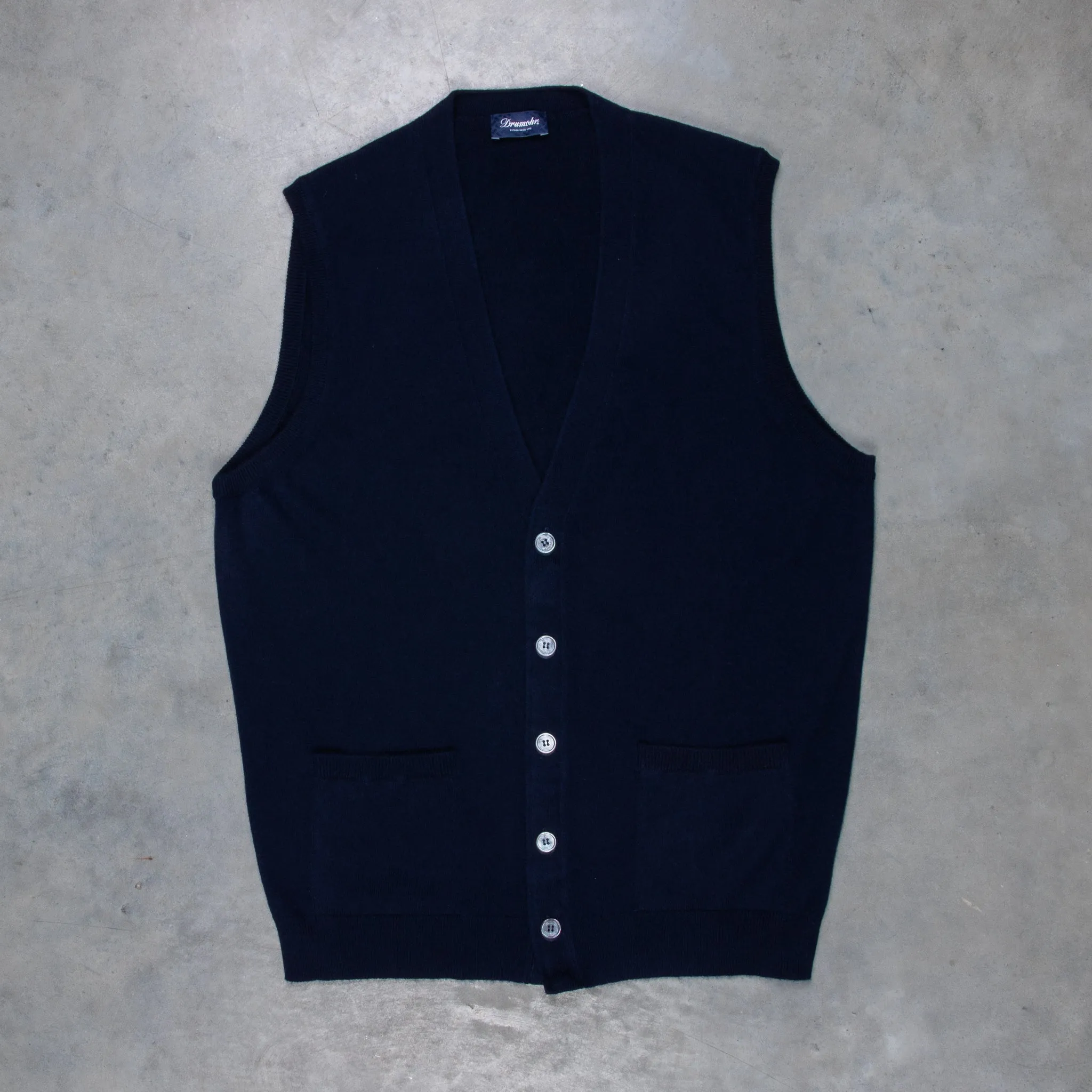 Drumohr Cashmere Gillet con Bottoni Blu Notte sold by Frans Boone product image thumbnail 3