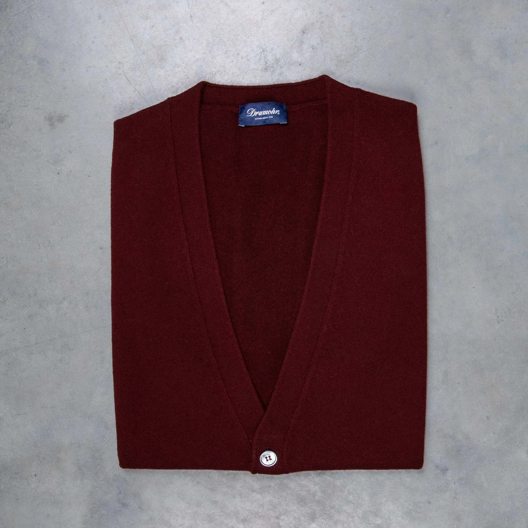 Drumohr Cashmere Gillet con Bottoni Bordo sold by Frans Boone