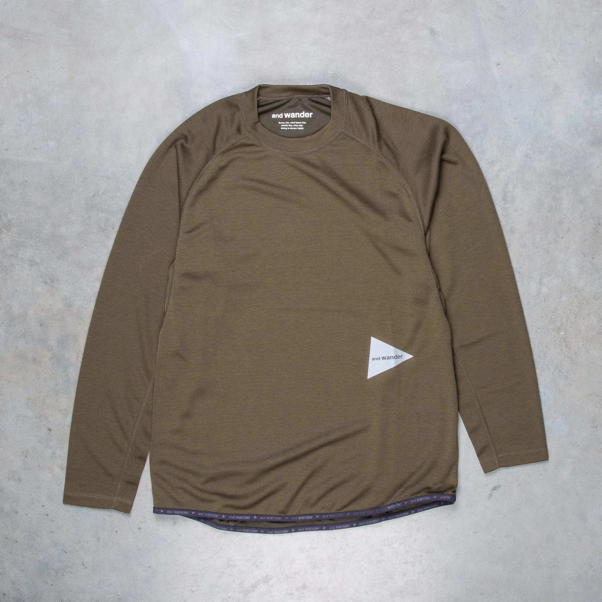 And Wander Power Dry Jersey Raglan LS T Khaki sold by Frans Boone product image thumbnail 3