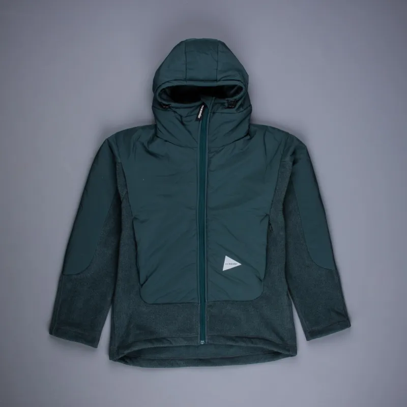 And Wander Top Fleece Jacket Green made by and WANDER