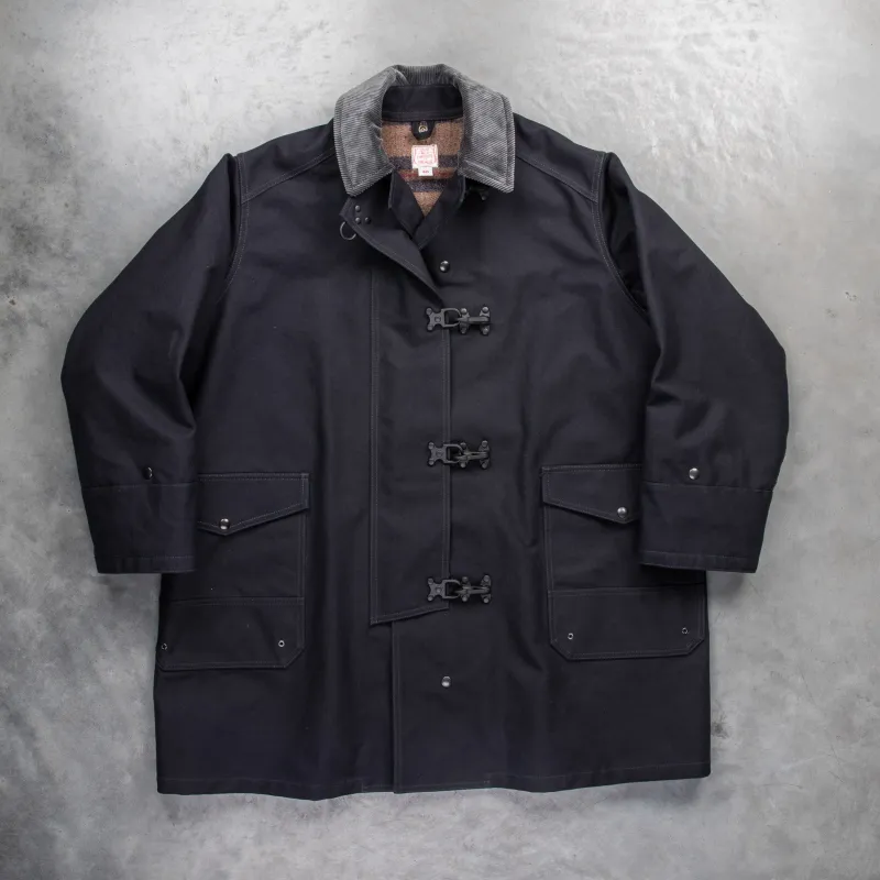 The Real McCoy's Fireman Coat Black made by The Real McCoy's