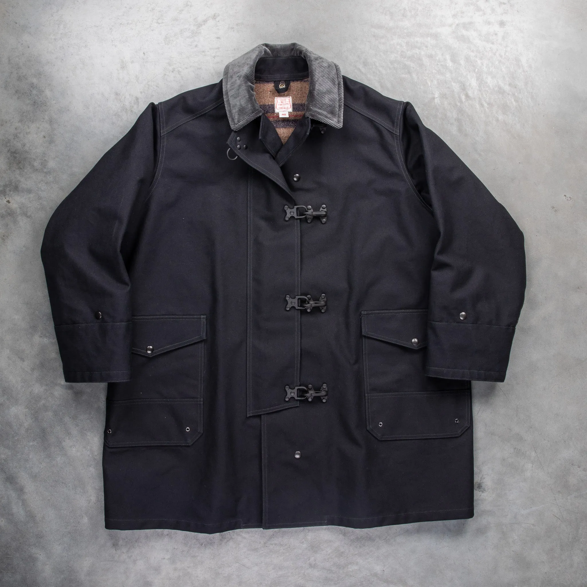 The Real McCoy's Fireman Coat Black sold by Frans Boone