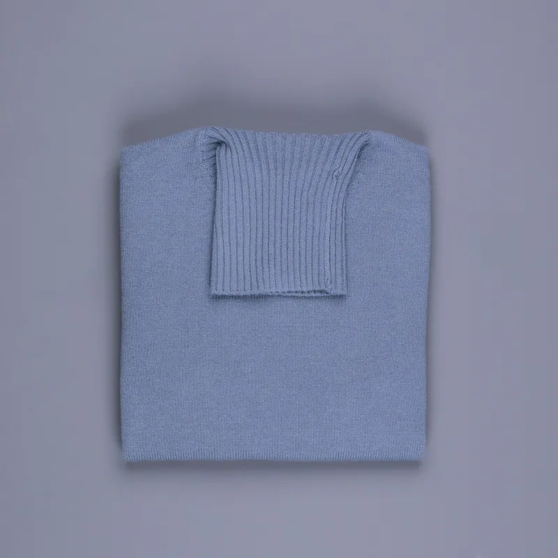 Drumohr Cashmere Dolcevita Turtleneck Blu Grigio made by Drumohr