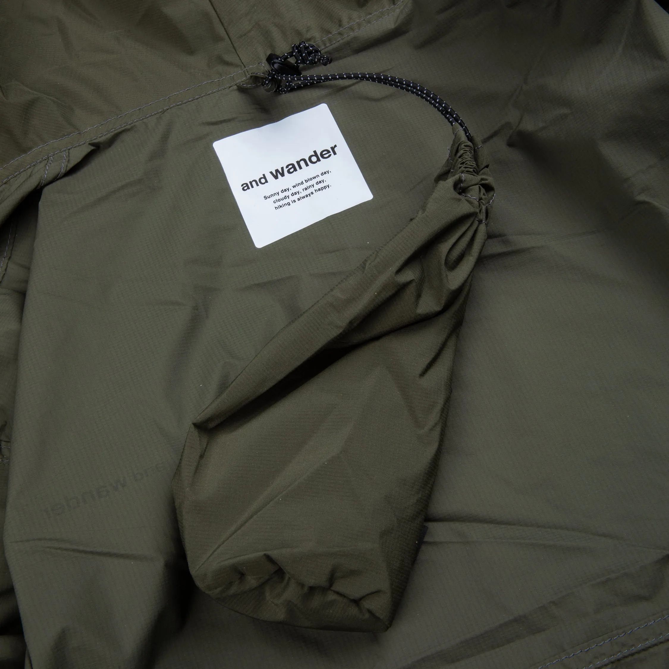 And Wander Pertex wind jacket khaki sold by Frans Boone product image thumbnail 4
