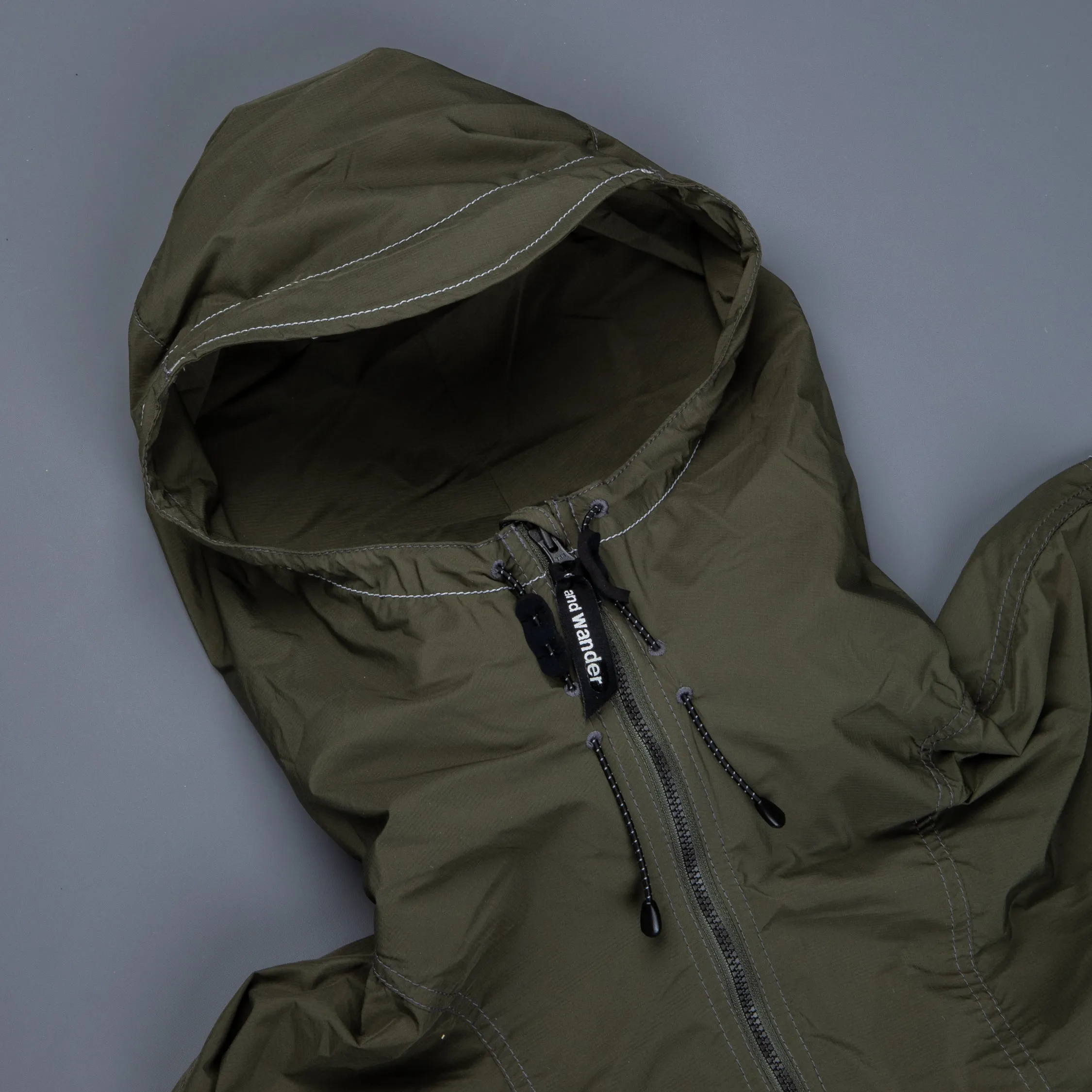 And Wander Pertex wind jacket khaki sold by Frans Boone product image thumbnail 3