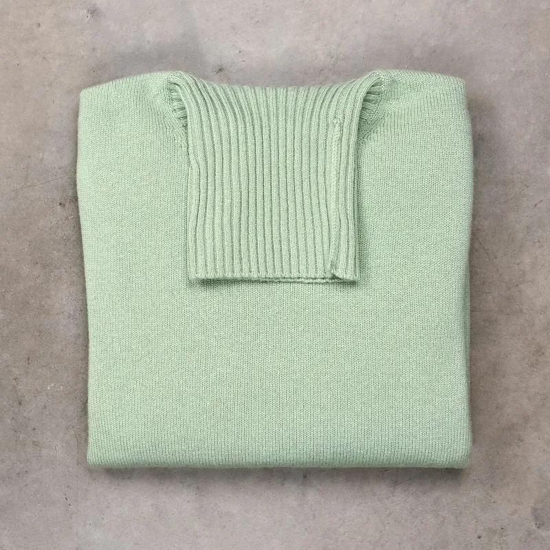Drumohr Cashmere Dolcevita Turtleneck Verde Laguna made by Drumohr