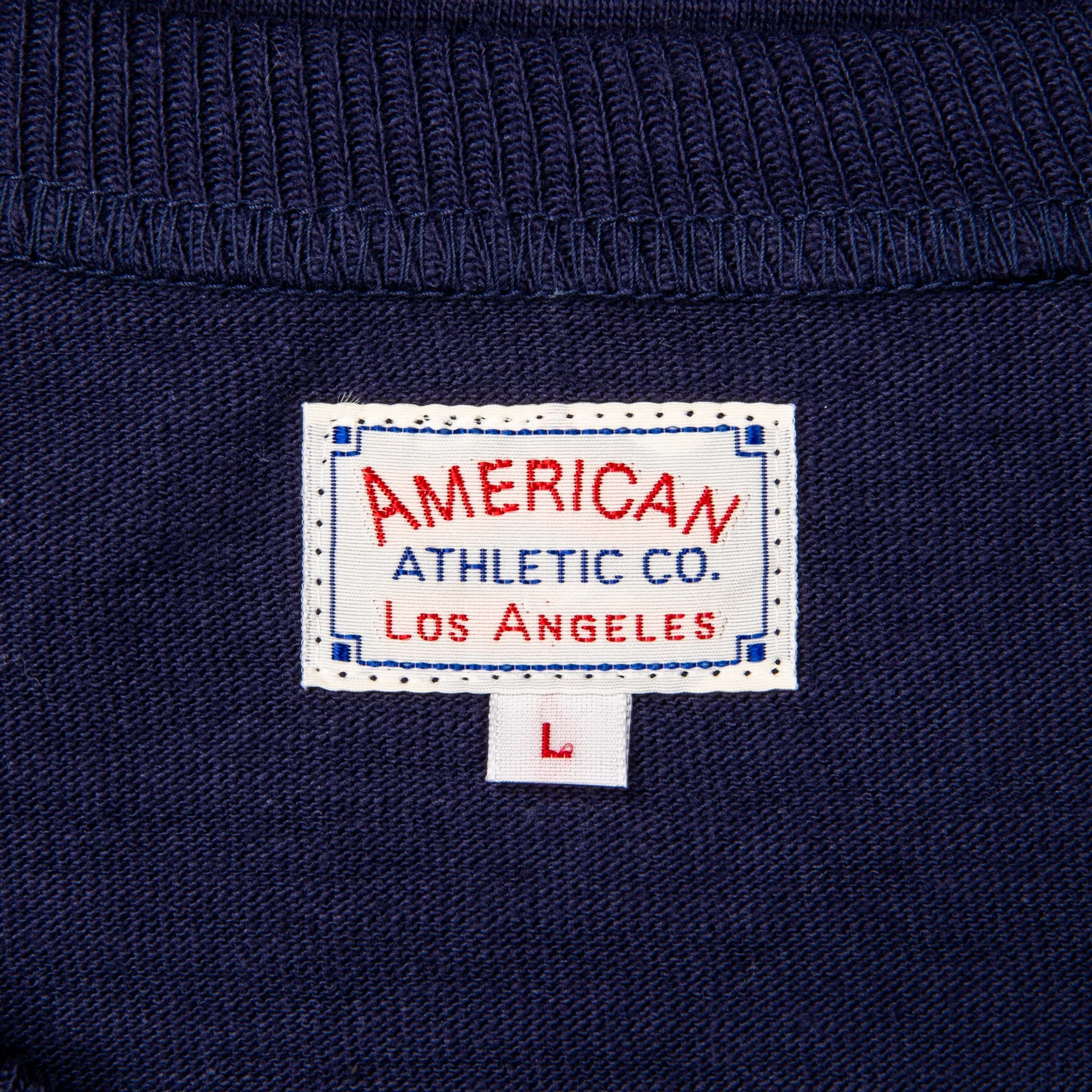 The Real McCoy's Athletic Loopwheel T-Shirt Navy sold by Frans Boone product image thumbnail 4