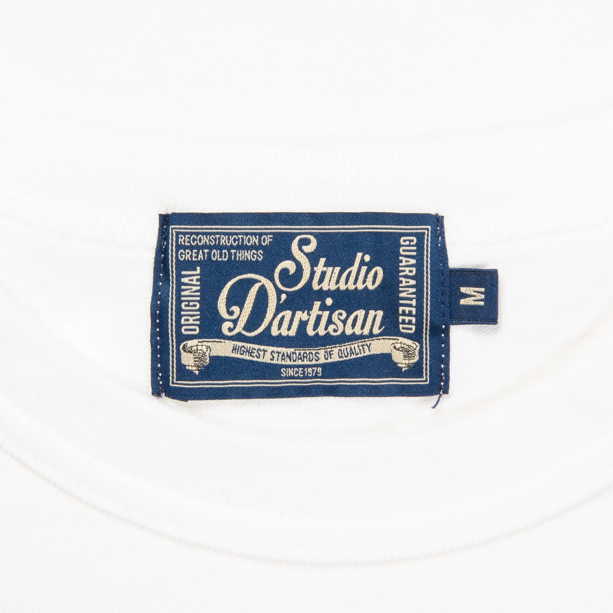 Studio D'Artisan 9938 Suvin Gold Loopwheel LS Tee White sold by Frans Boone product image thumbnail 4