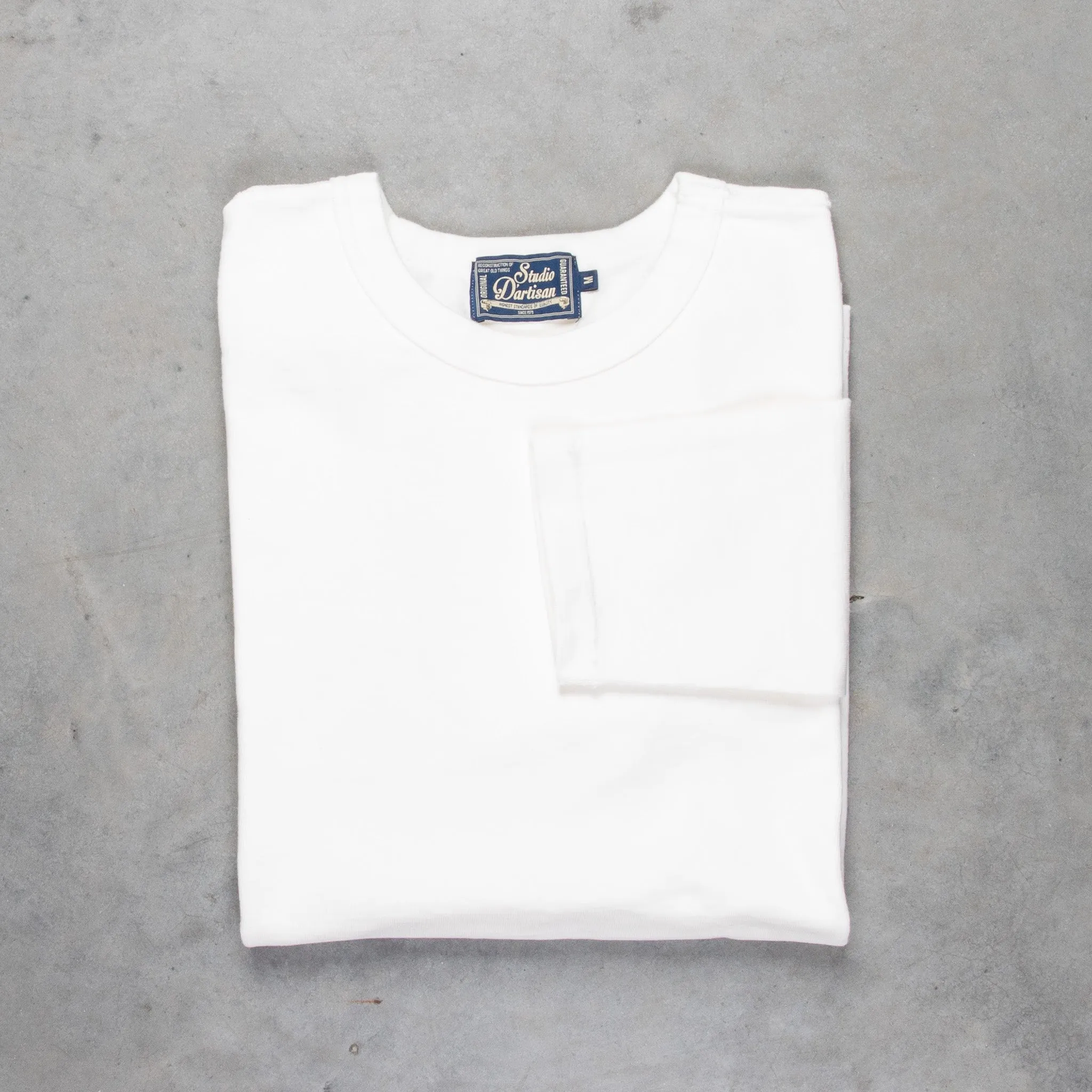 Studio D'Artisan 9938 Suvin Gold Loopwheel LS Tee White sold by Frans Boone