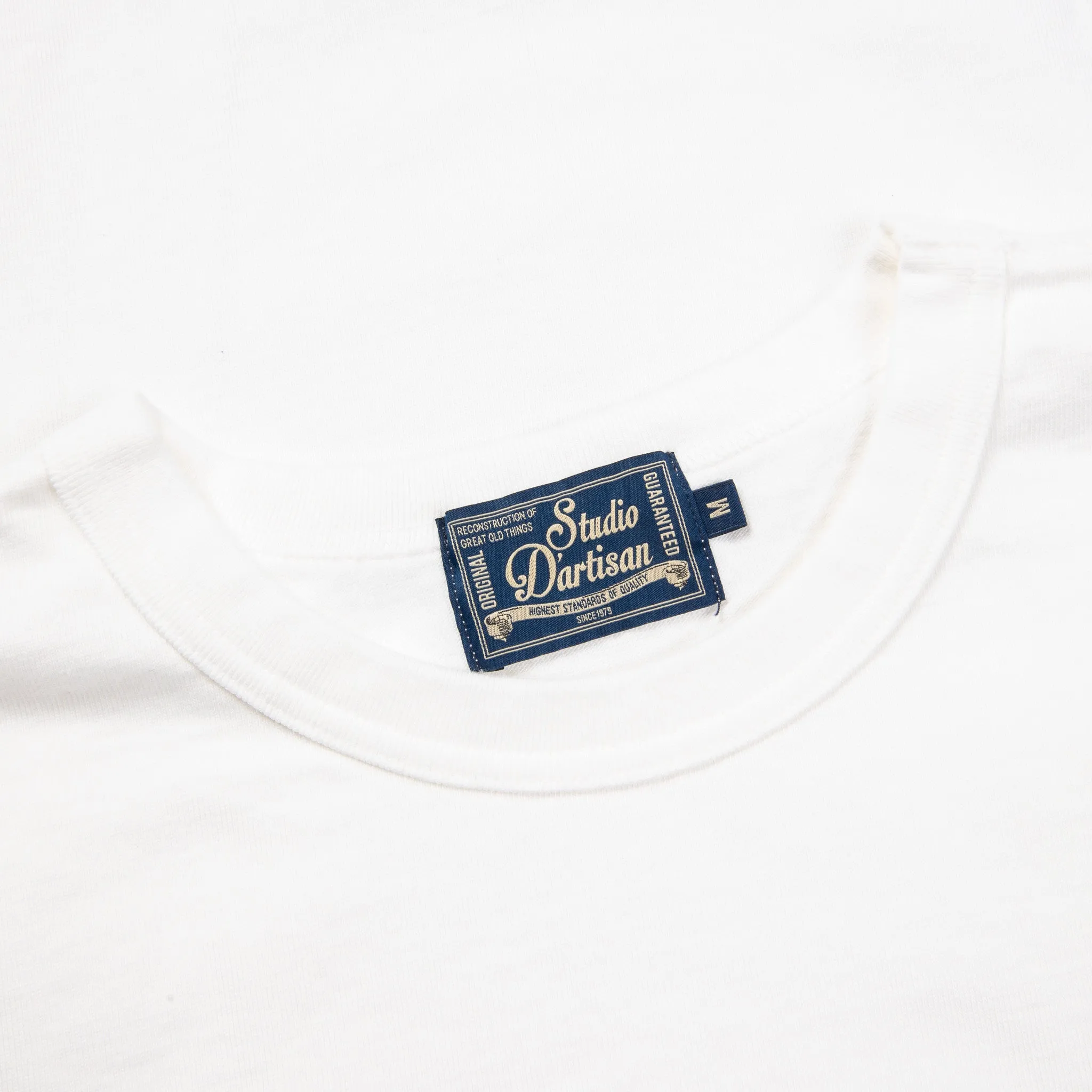Studio D'Artisan 9938 Suvin Gold Loopwheel LS Tee White sold by Frans Boone product image thumbnail 3