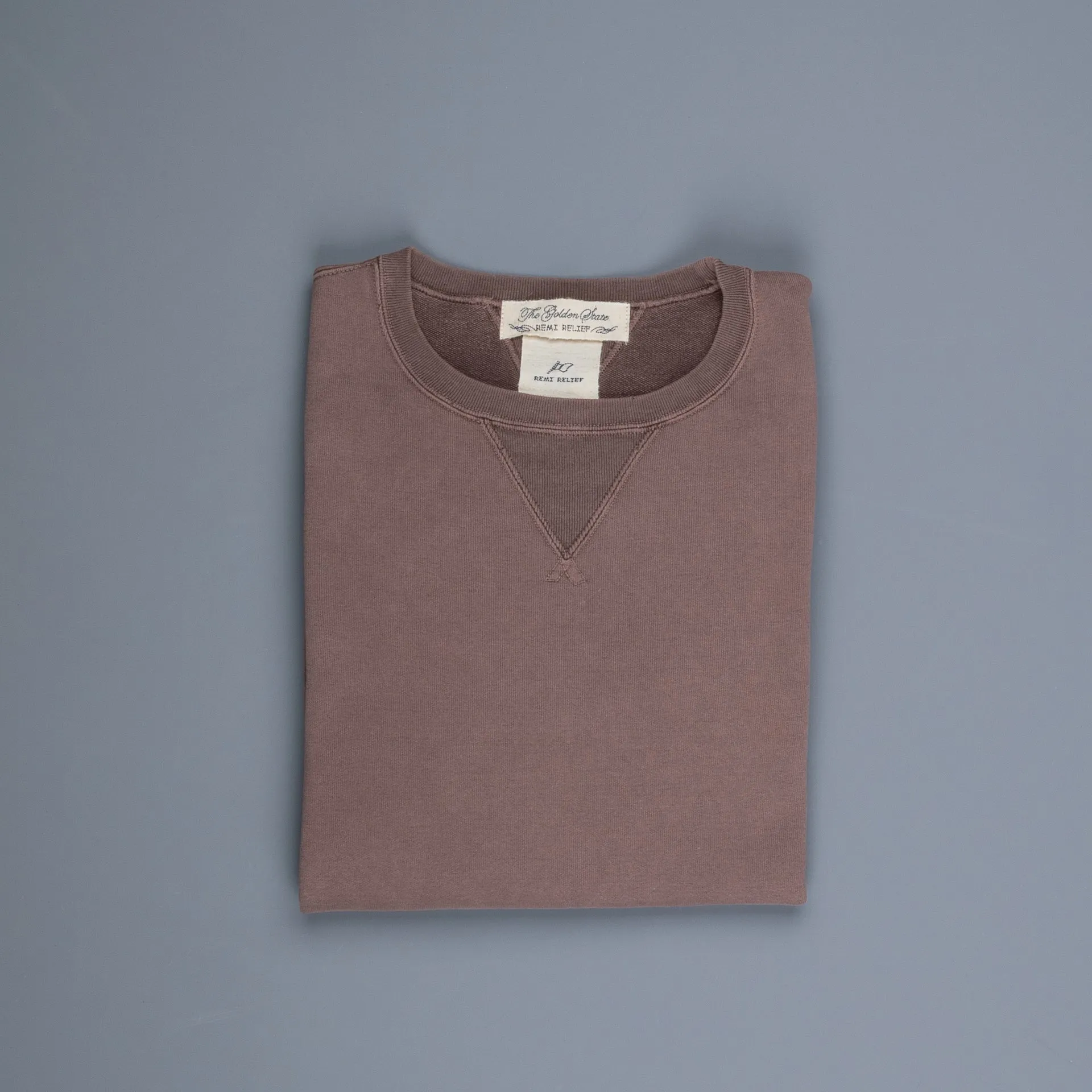 Remi Relief Special Finish Fleece Crew neck sweater Brown sold by Frans Boone