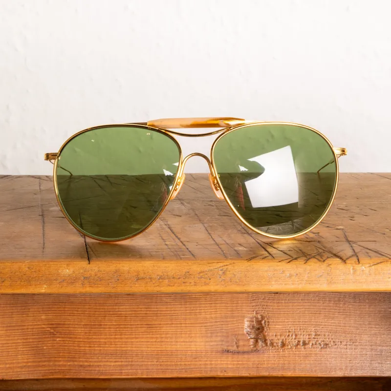 The Real McCoy's Aviator Flying Sunglasses Gold made by The Real McCoy's